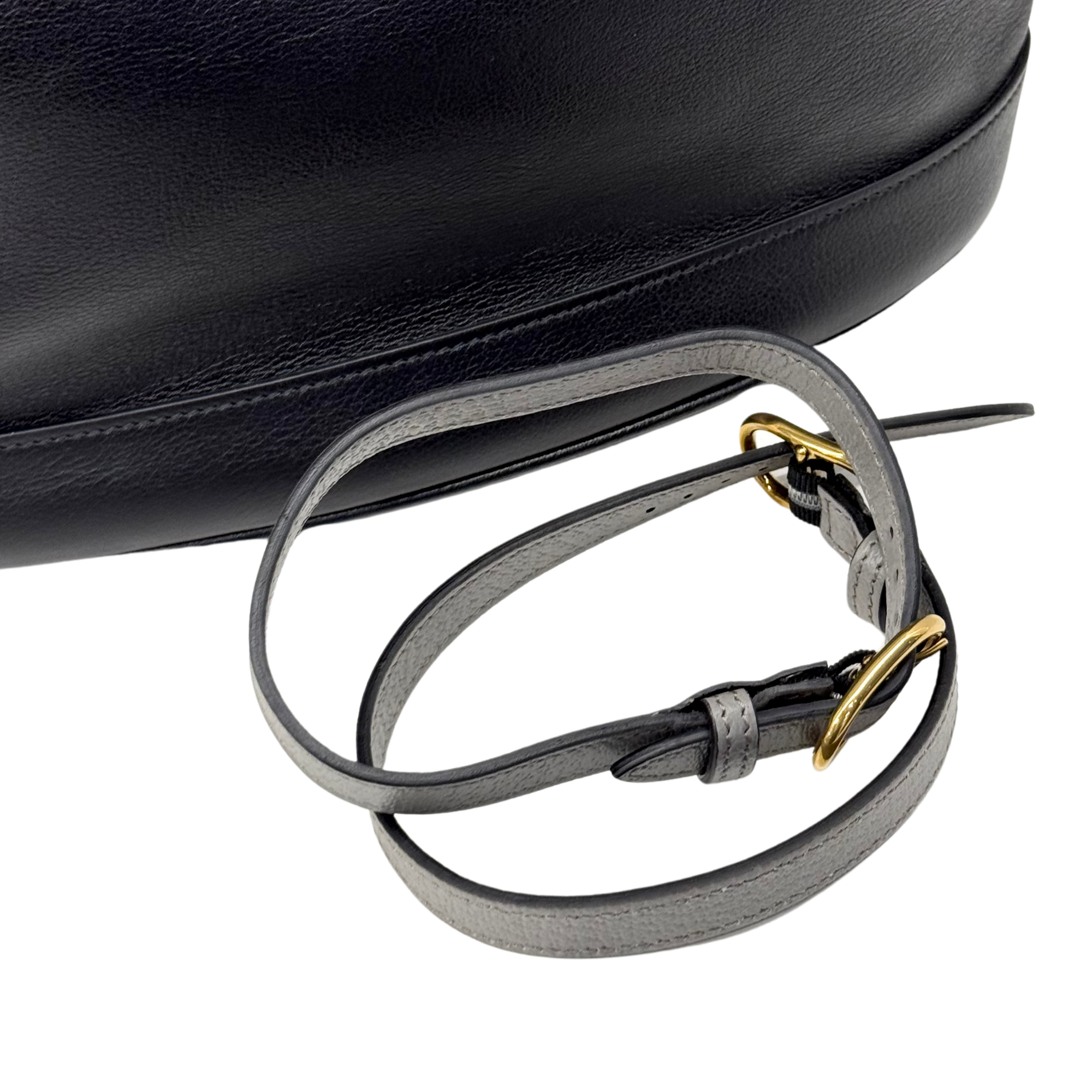 Gucci black bamboo-handle leather tote bag(pre-owned)