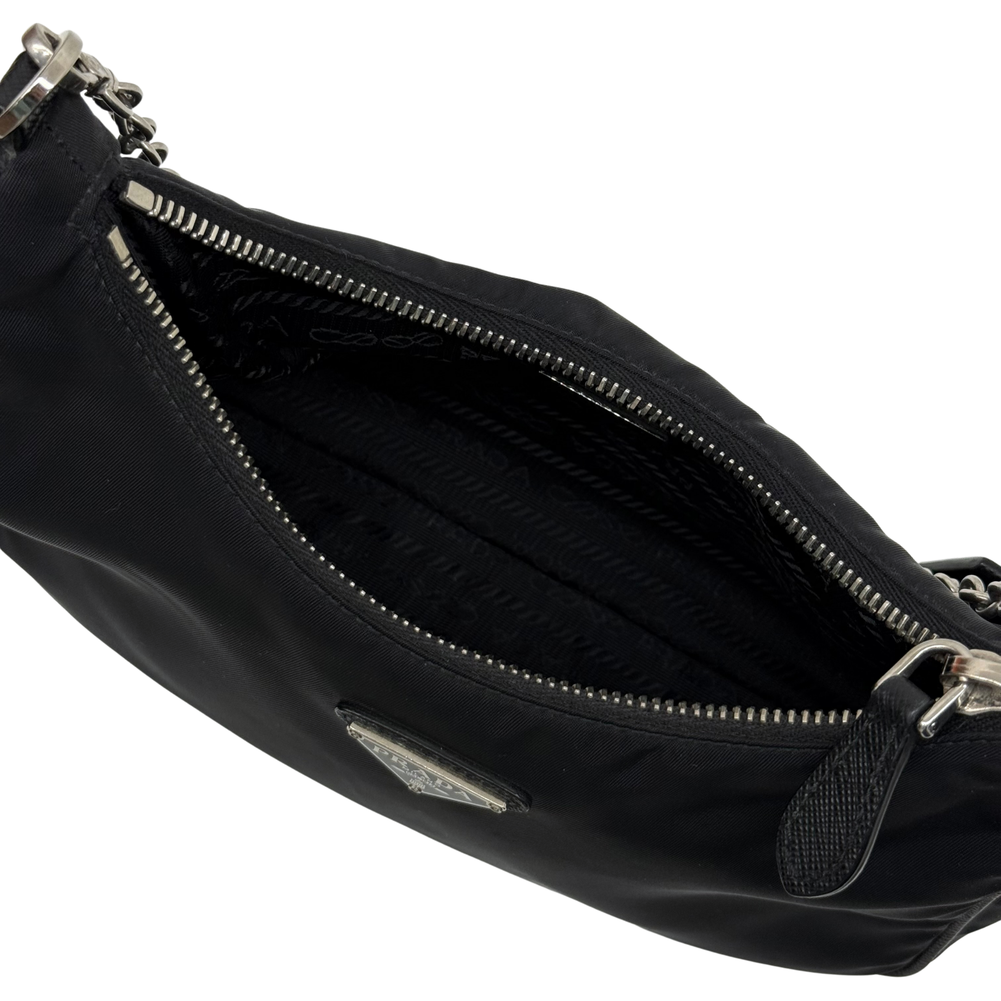 Prada black Re-Edition 2005 Shoulder Bag in Re-Nylon (pre-owned)