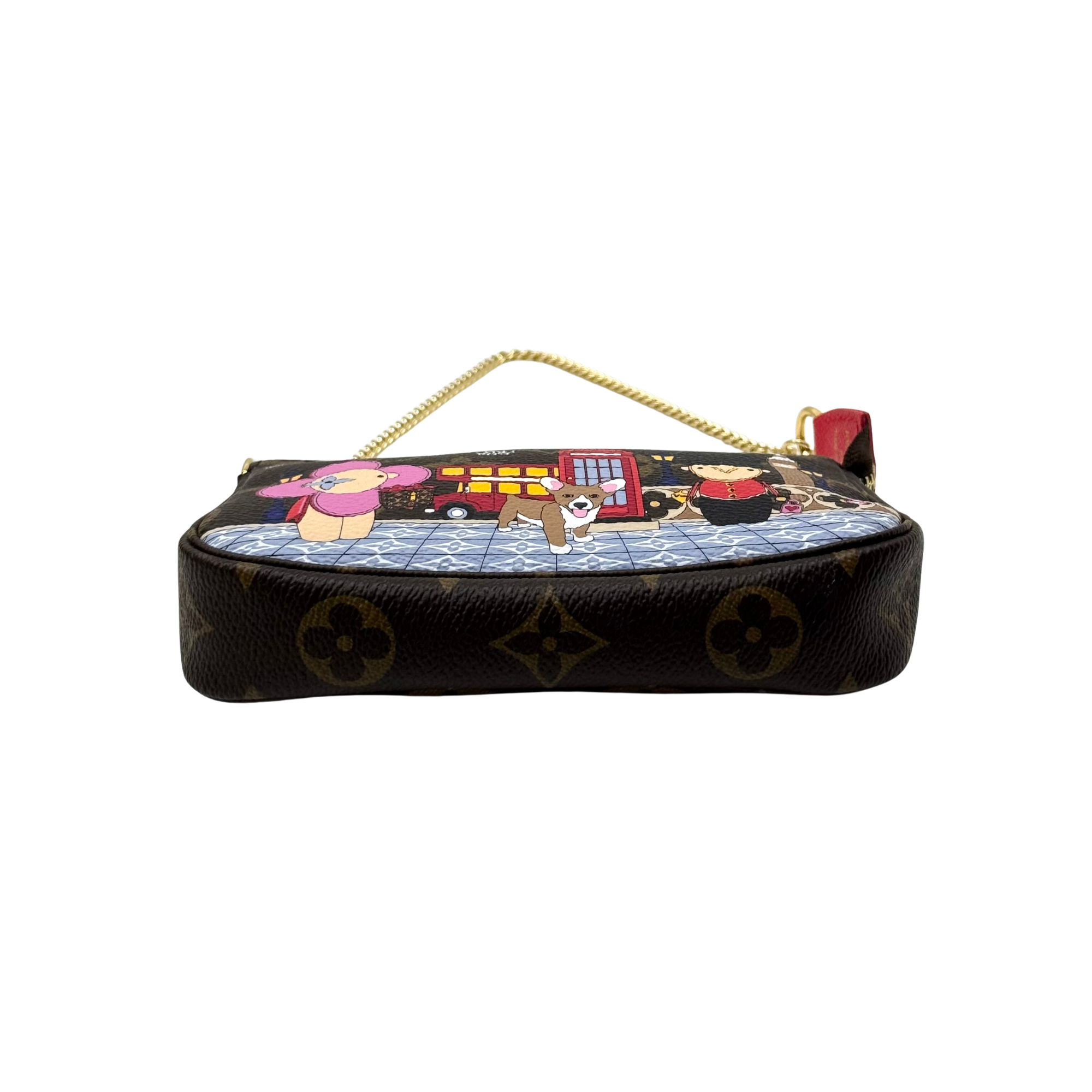 Louis Vuitton Monogram Christmas Animation London Pochette Accessories Mini clutch bag (pre-owned)