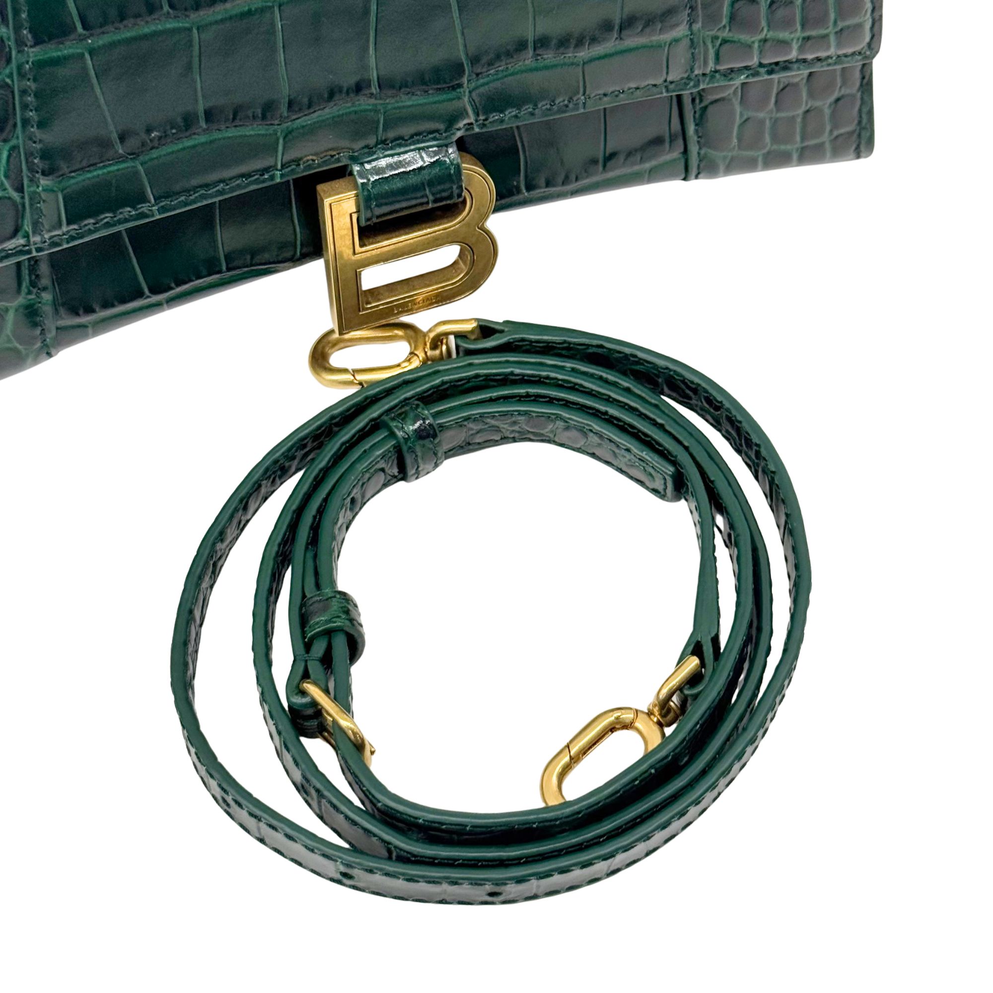 Balenciaga green bag top handle
