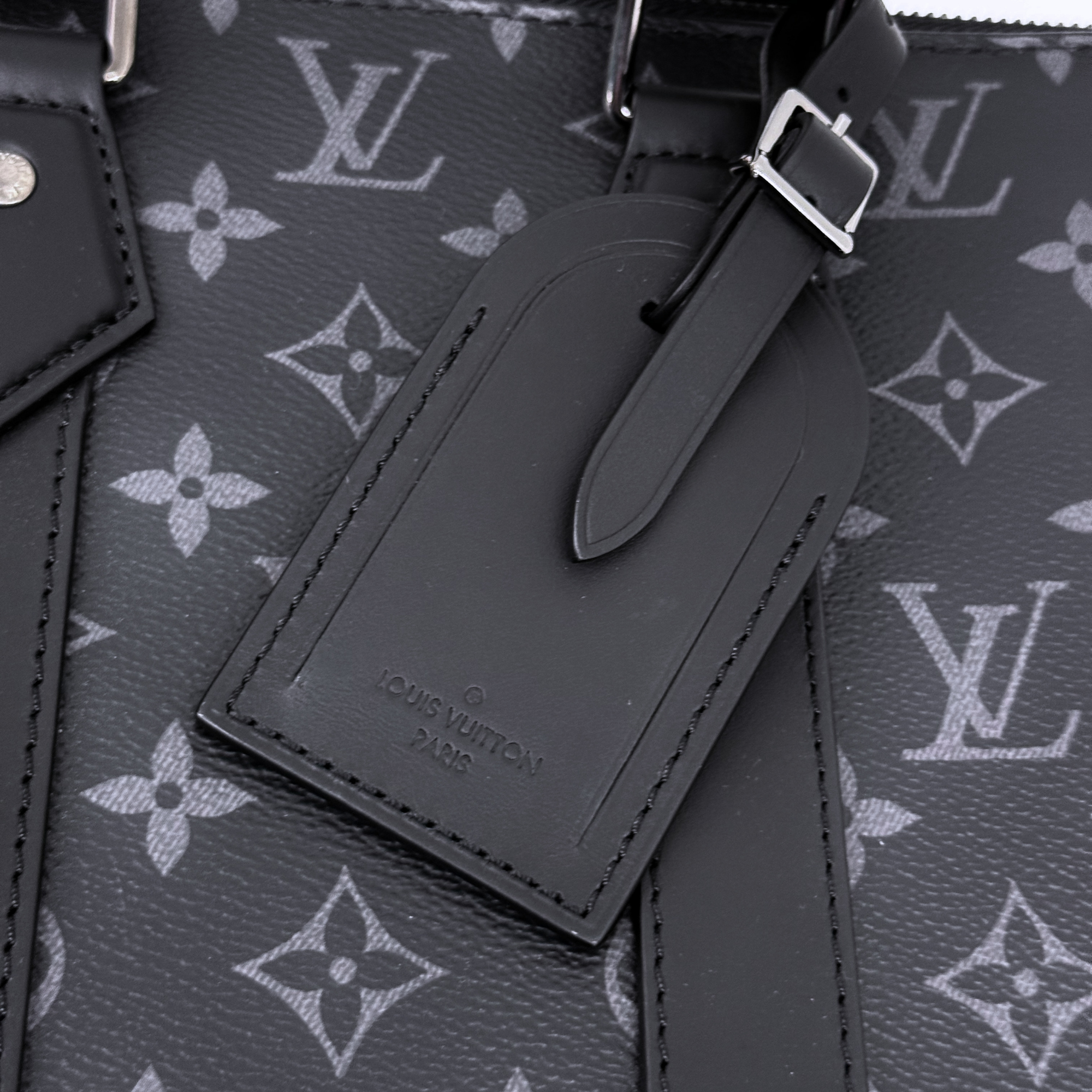 Louis Vuitton Sac Plat PM Monogram Eclipse Coated Canvas Top Handle Bag (brand new)