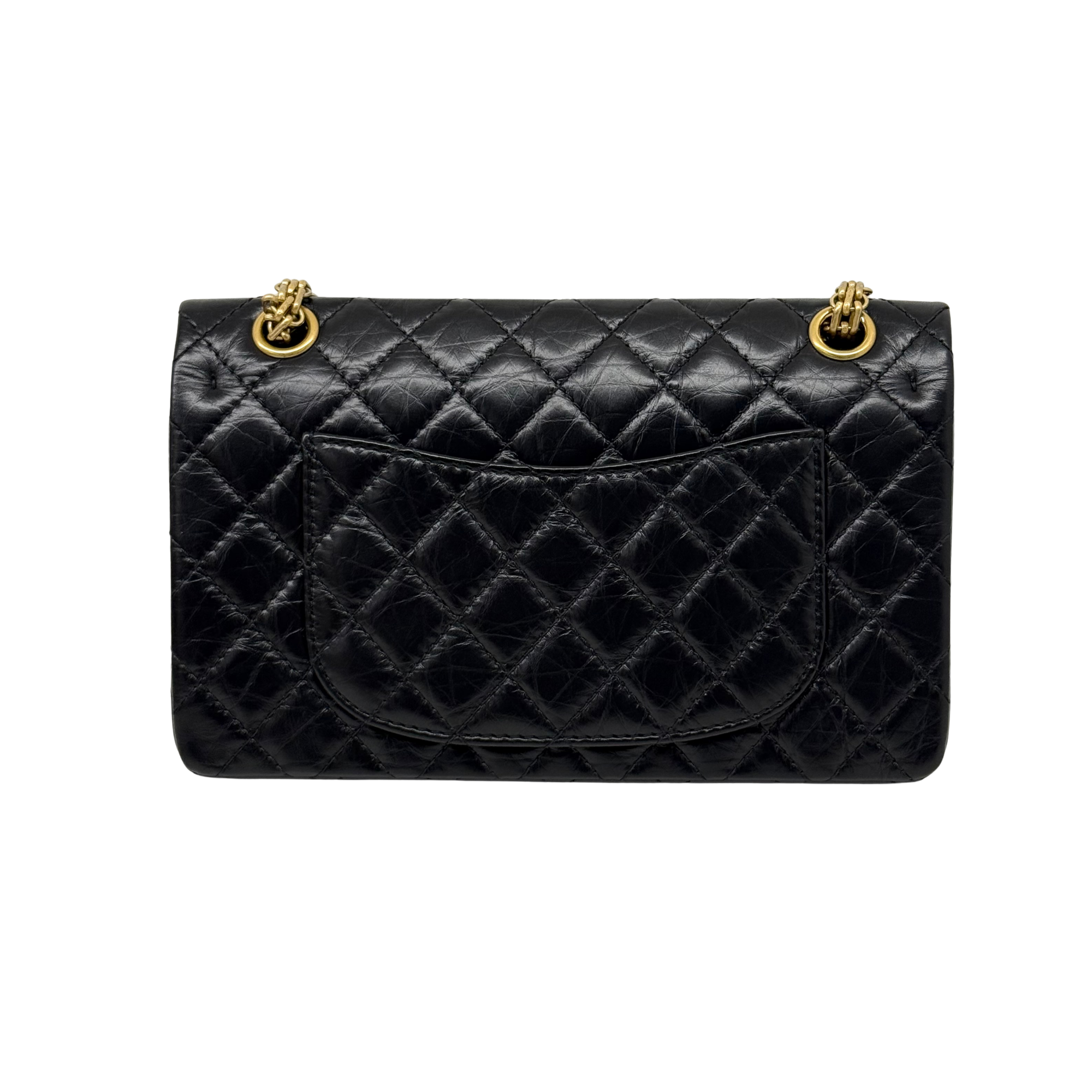 Chanel black bag medium rectangle lock