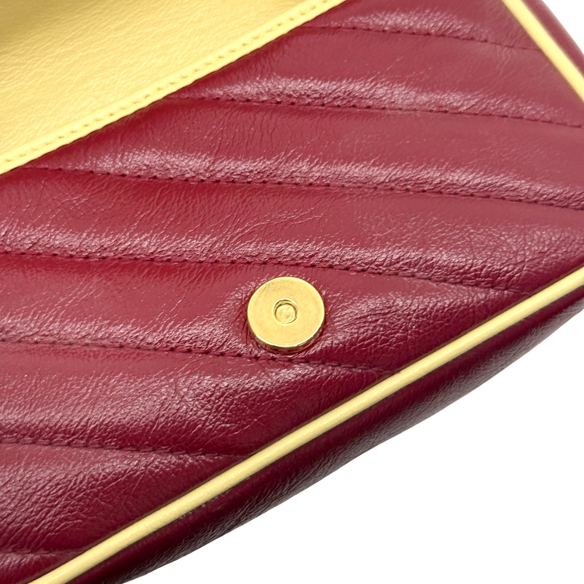 Gucci Tricolor GG Marmont Diagonal Striped Super Mini Bag (pre-owned)
