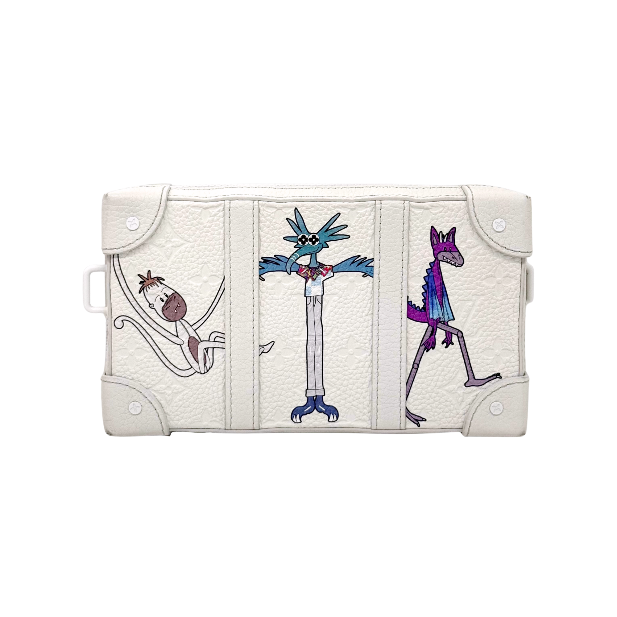 Louis Vuitton Soft Trunk LV Friends White Monogram Taurillon Leather Wallet (pre-owned)
