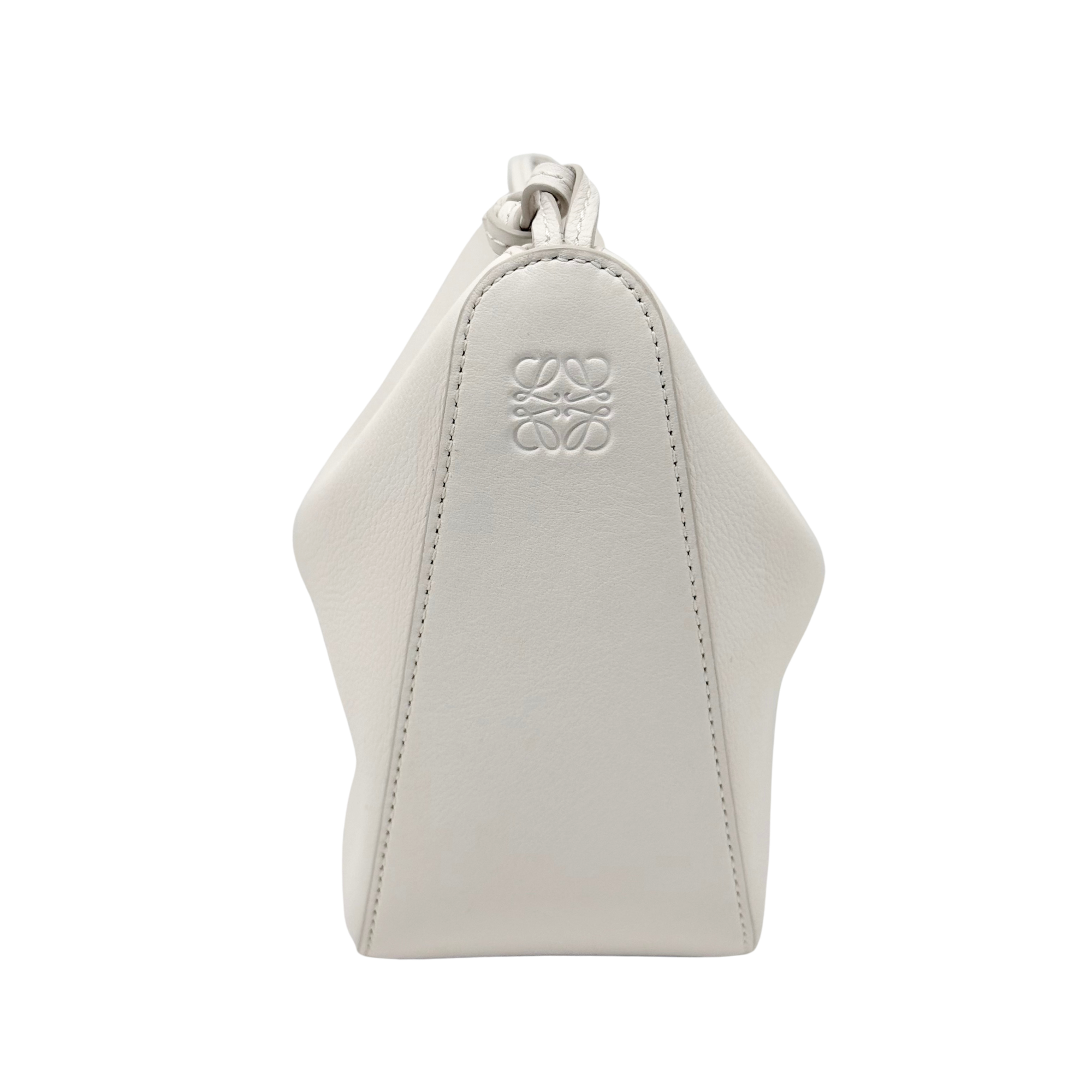 Loewe white Mini Leather Hammock Hobo satchel bag (pre-owned)