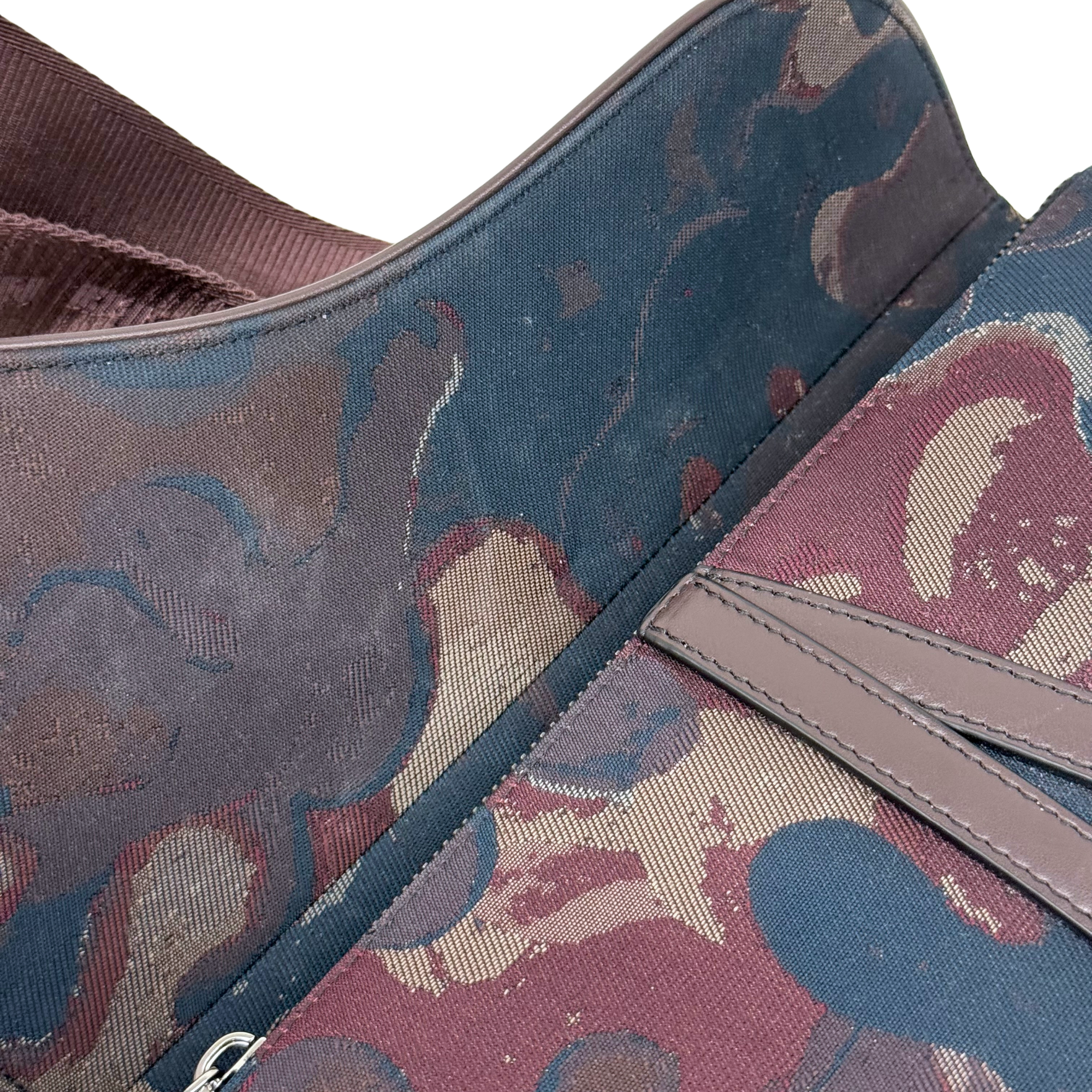 Christian Dior x Peter Doig Camouflage Saddle Messenger Bag (pre-owned)