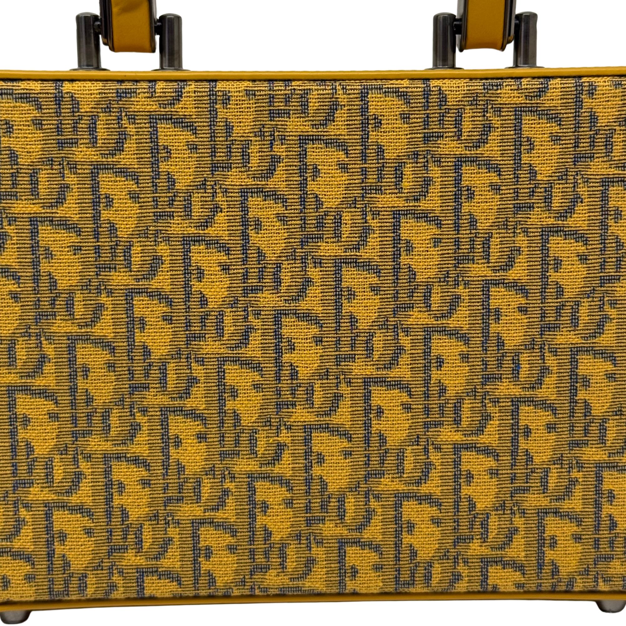 Dior shoulder bag in yellow monogram canvas Oblique and yellow leather (brand new)