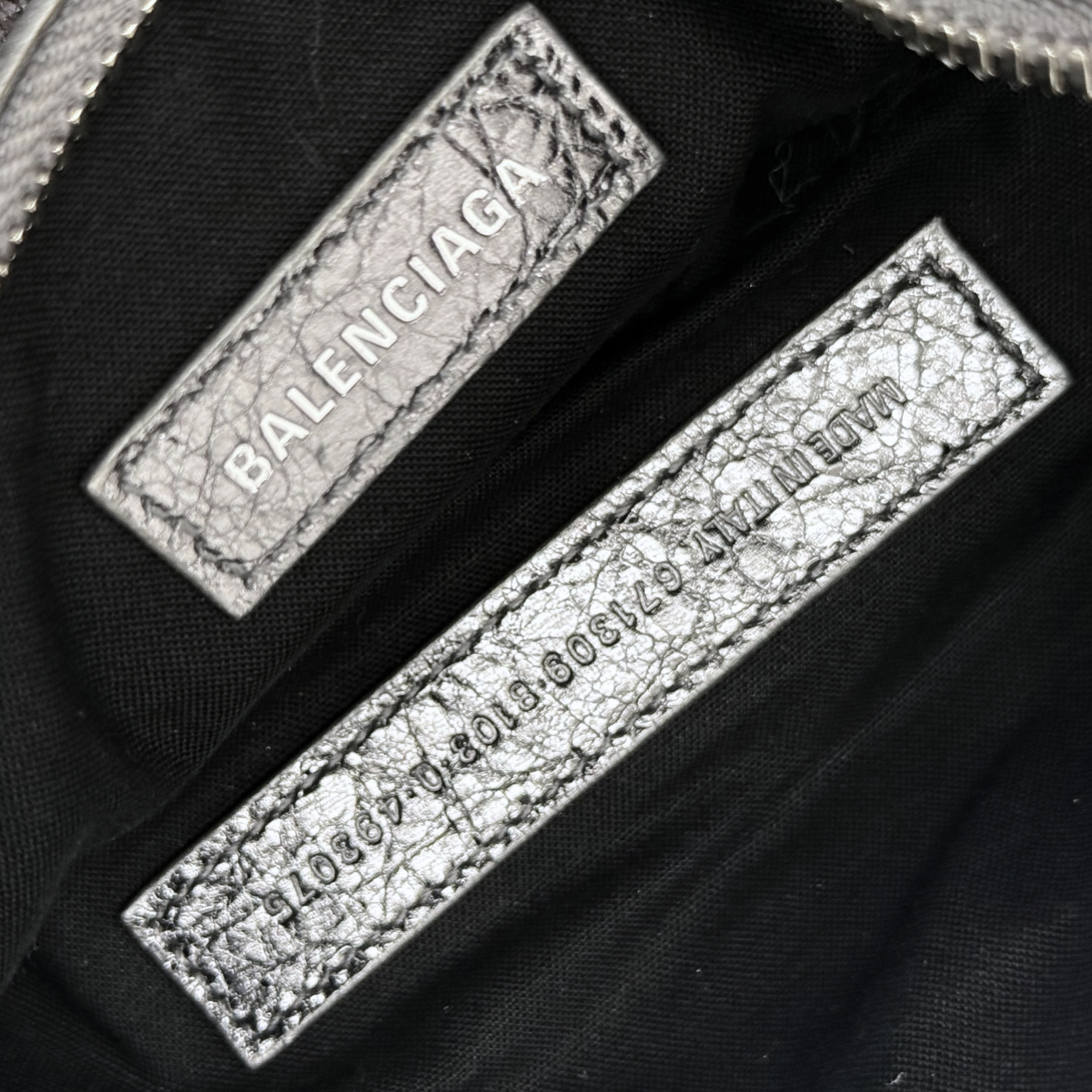 Balenciaga silver bag with mirror