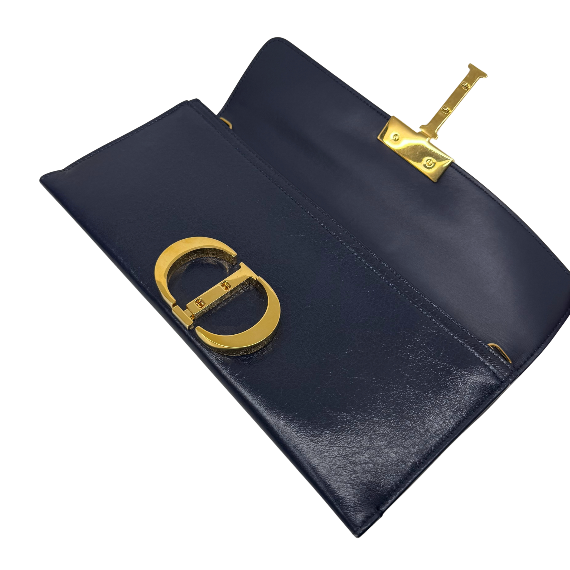 Dior Leather Montaigne 30 Clutch with Chain crossbody bag (pre-owned)