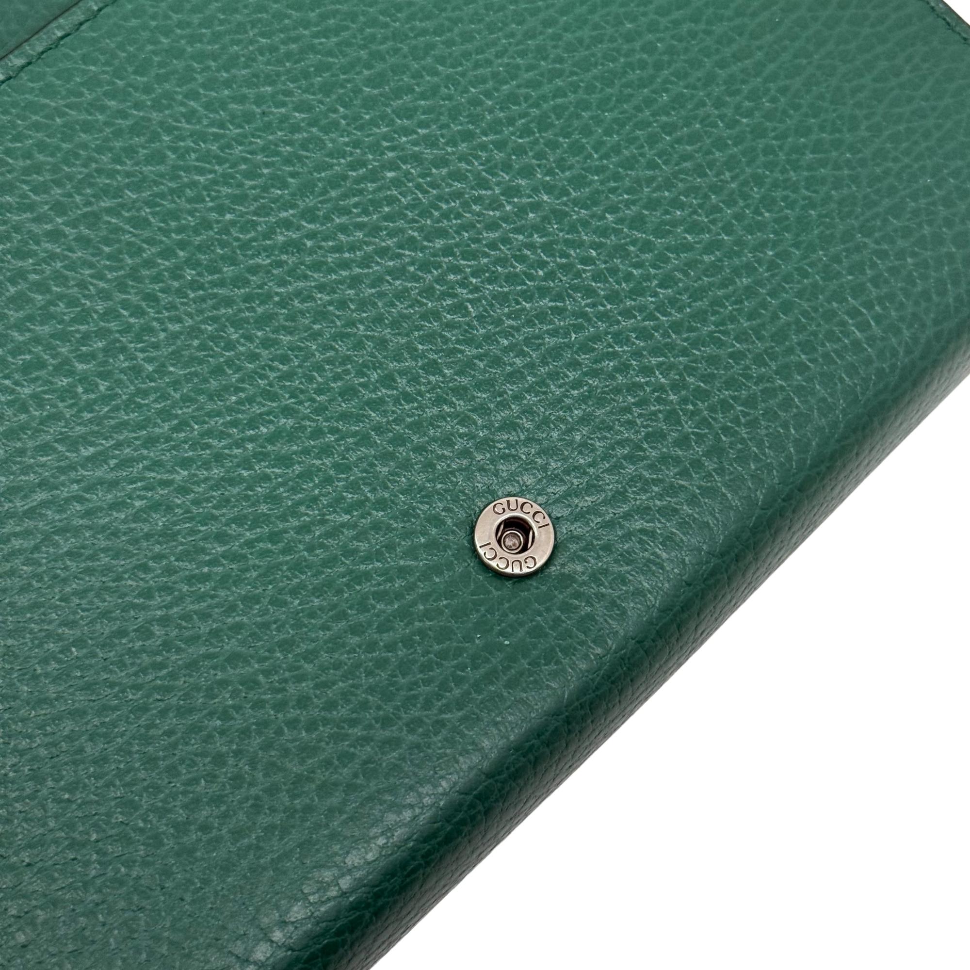Gucci Calfskin Dionysus Wallet on Chain crossbody Green (brand new)