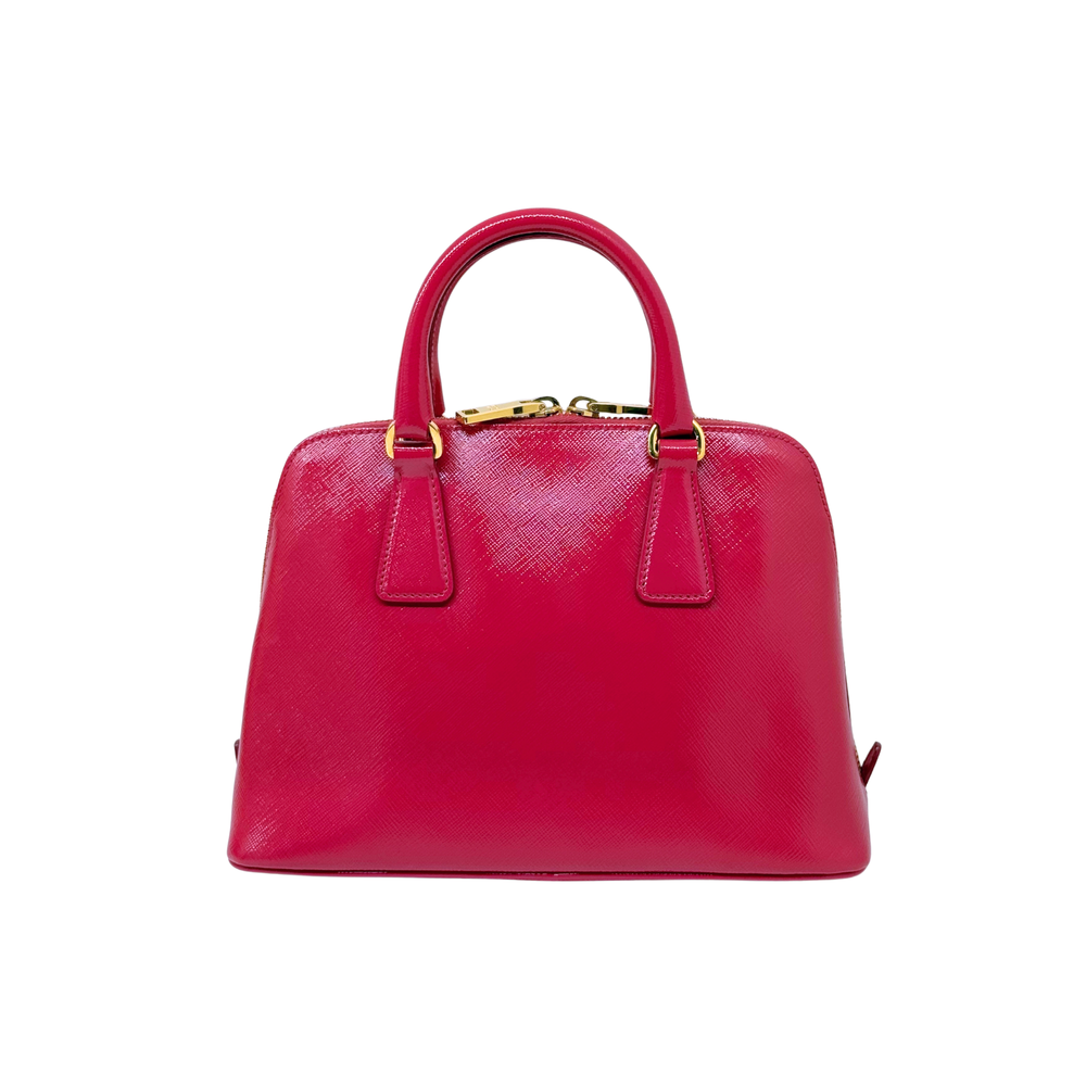 Prada pre-owned pink leather top-handle handbag with gold-tone hardware