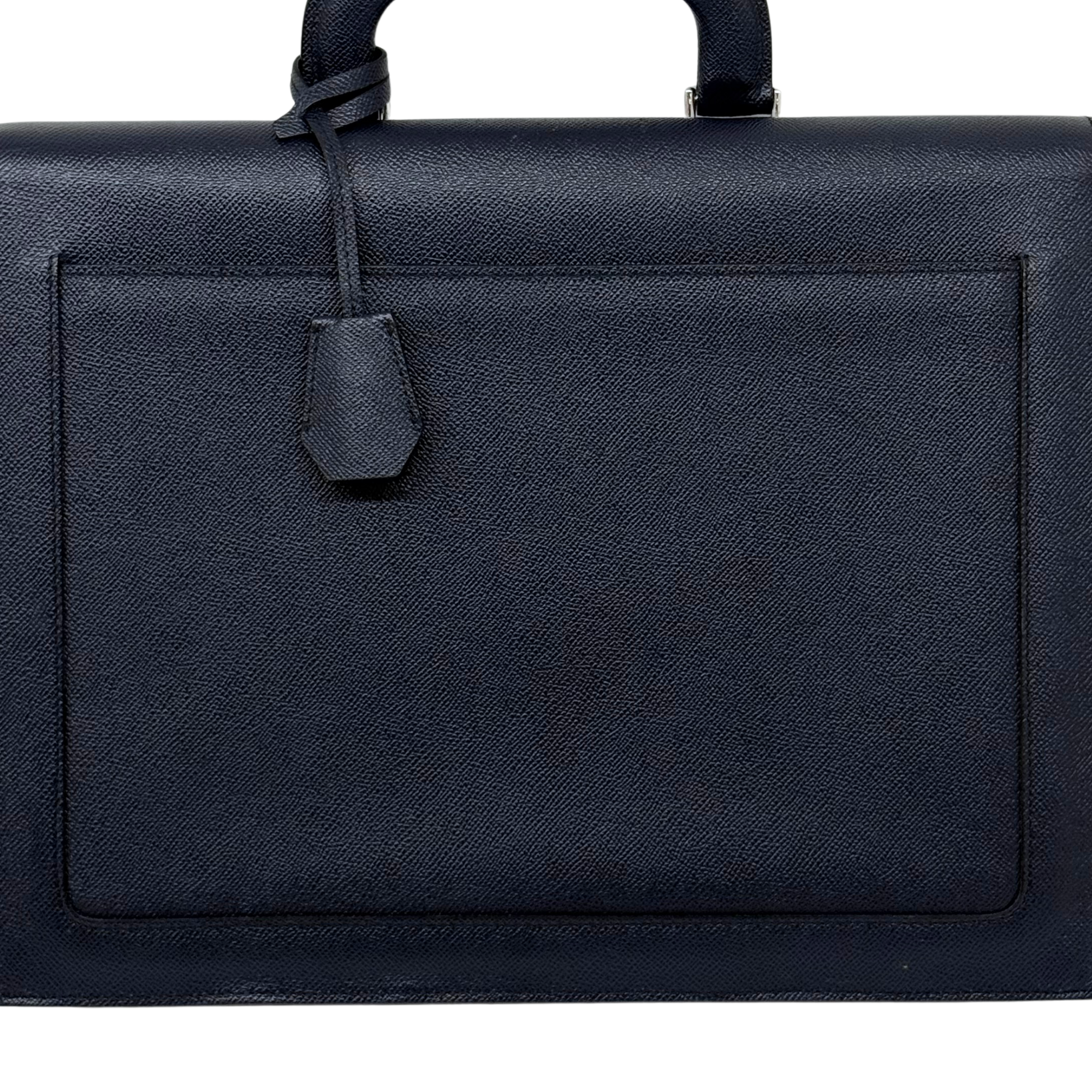 Bally Navado Leather Briefcase Navy Blue (pre-owned)