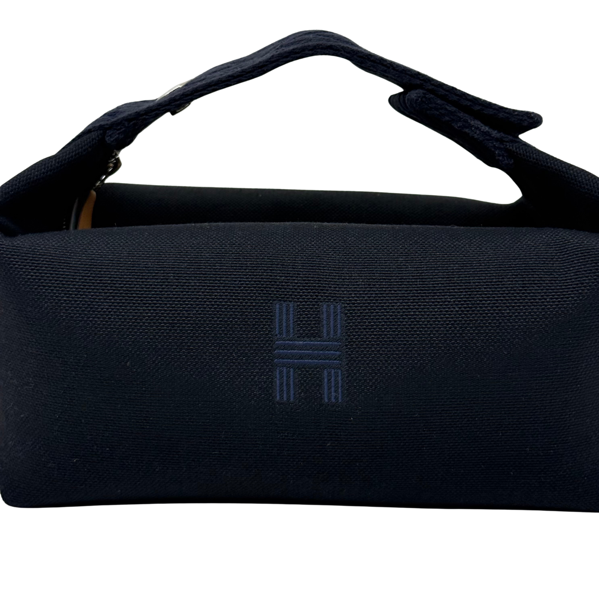 Hermès Bleu Nuit Canvas Small Bride-A-Brac Pouch (pre-owned)