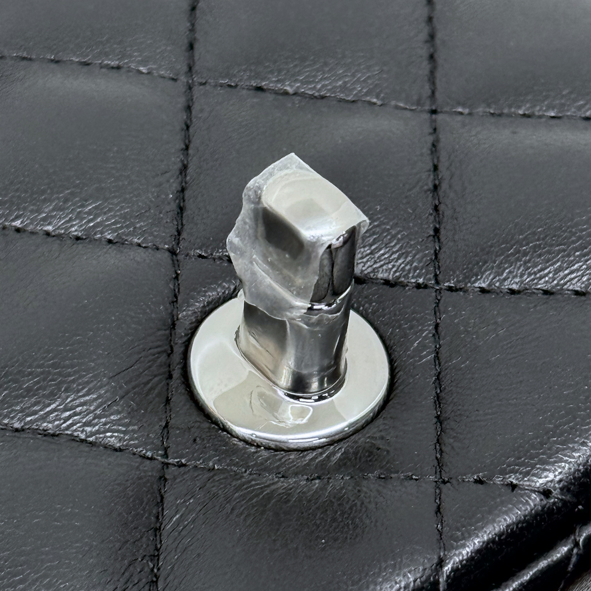 Chanel flap bag silver hardware