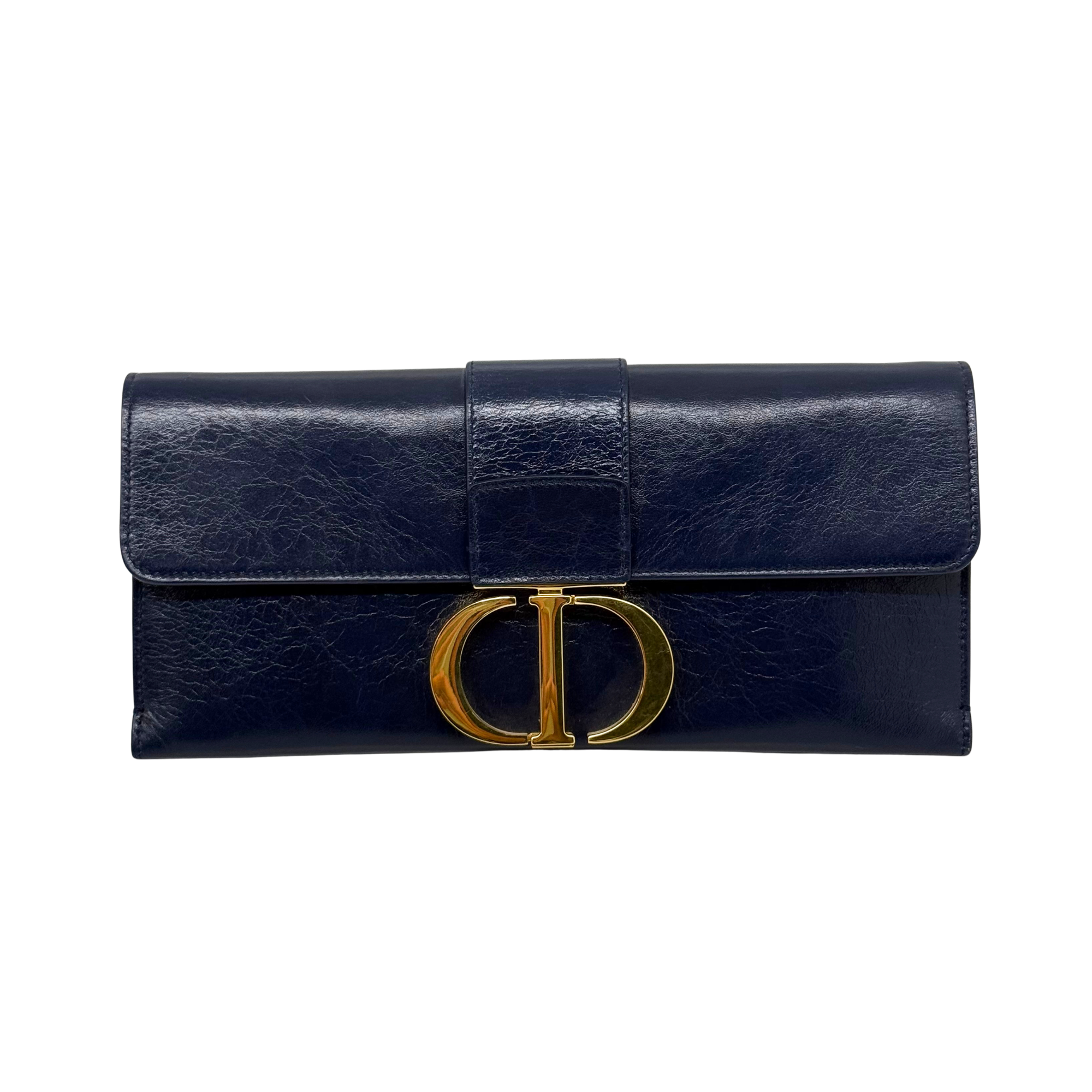 Dior Leather Montaigne 30 Clutch with Chain crossbody bag (pre-owned)