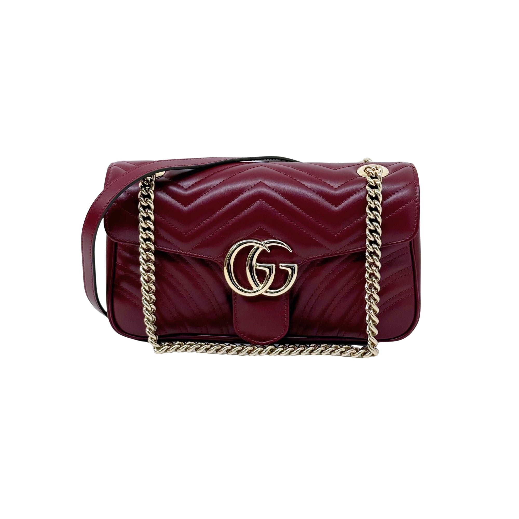 Gucci Small GG Marmont Chevron-quilted Shoulder Bag in Leather (brand new)