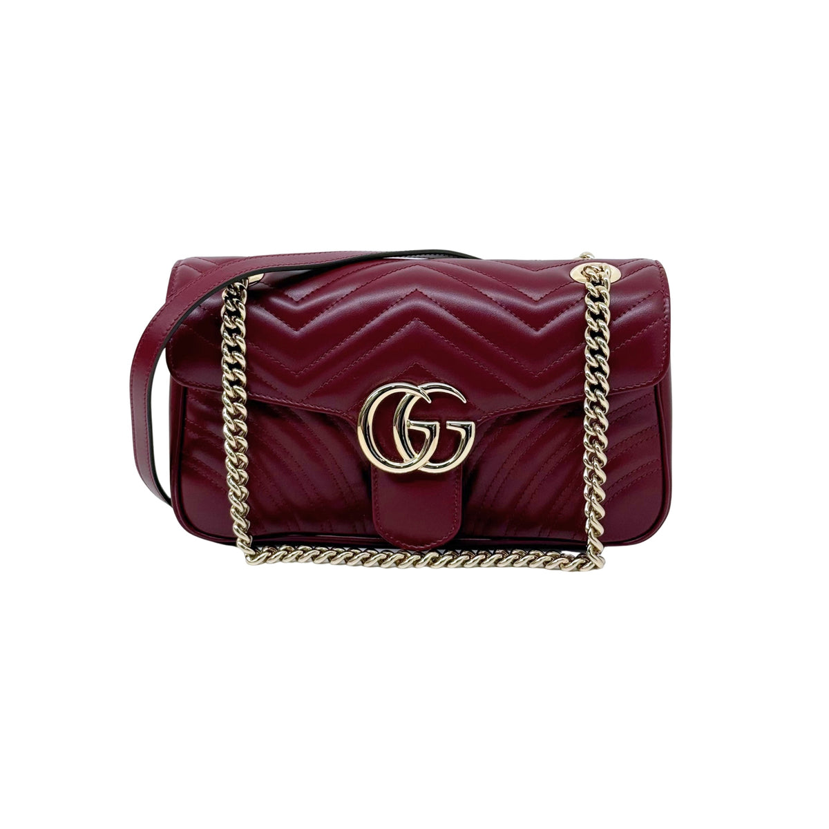 Gucci Small GG Marmont Chevron-quilted Shoulder Bag in Leather (brand new)