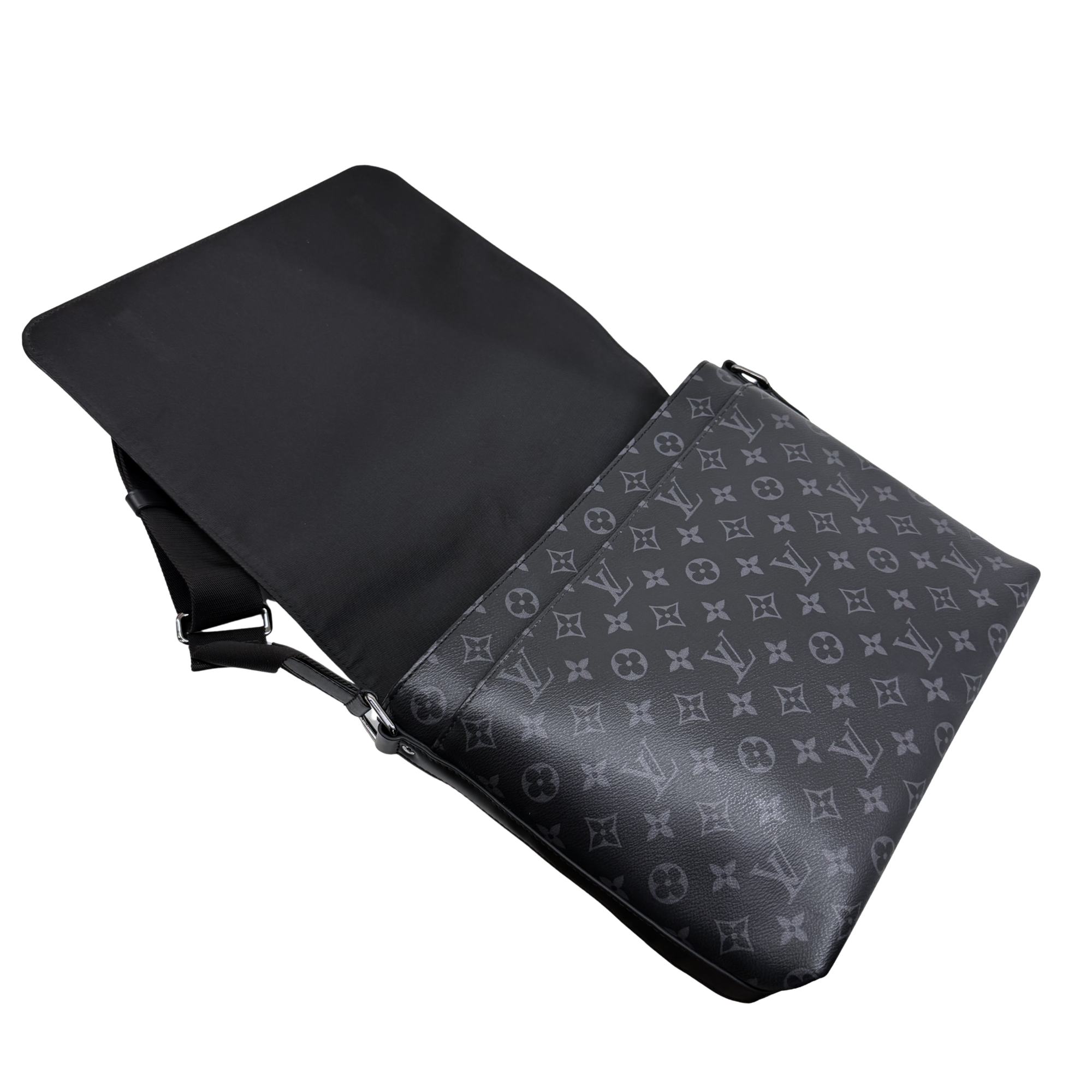 Louis Vuitton District Messenger Bag Monogram Eclipse Canvas MM crossbody bag black (pre-owned)
