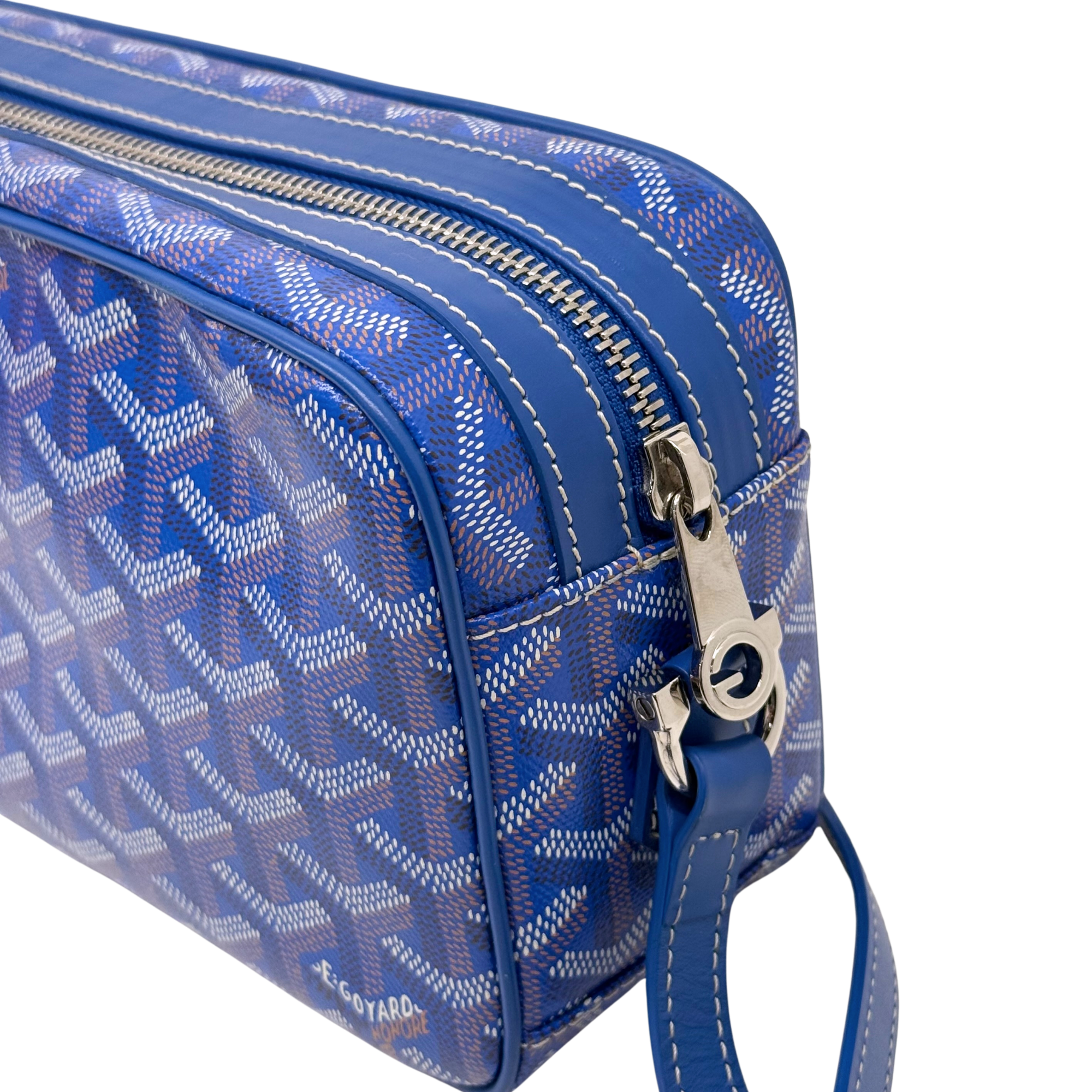 Goyard Cap Vert Bag Coated Canvas crossbody bag Blue(pre-owned)