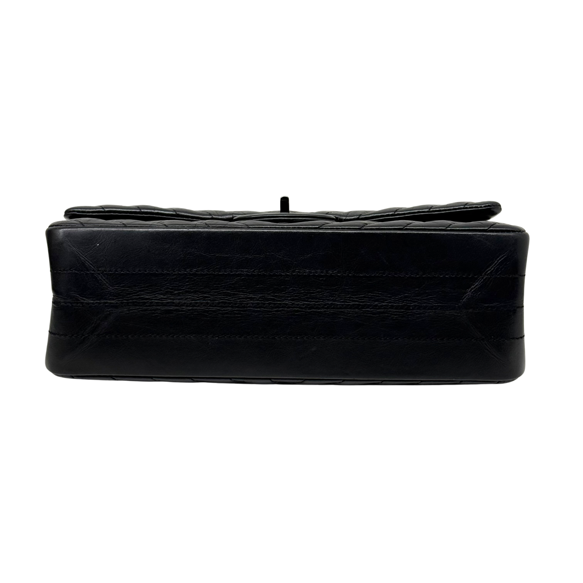 Chanel black bag black hardware triangle