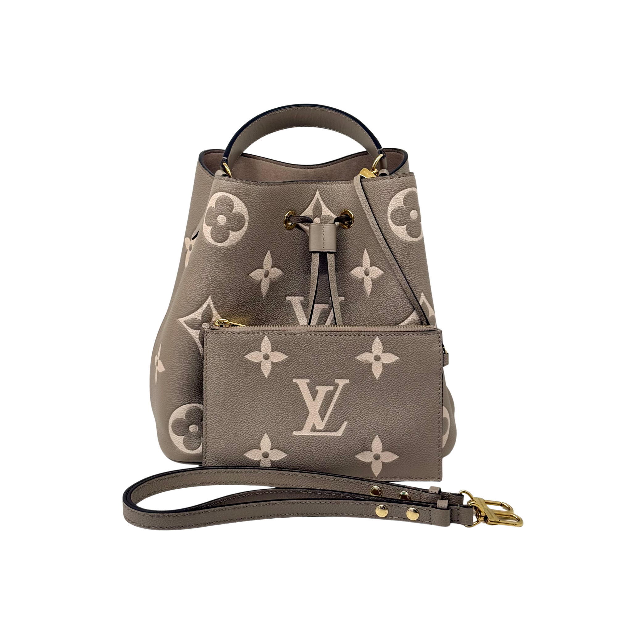 Louis Vuitton Monogram Giant Bicolor Empreinte Neonoe MM bucket bag (pre-owned)