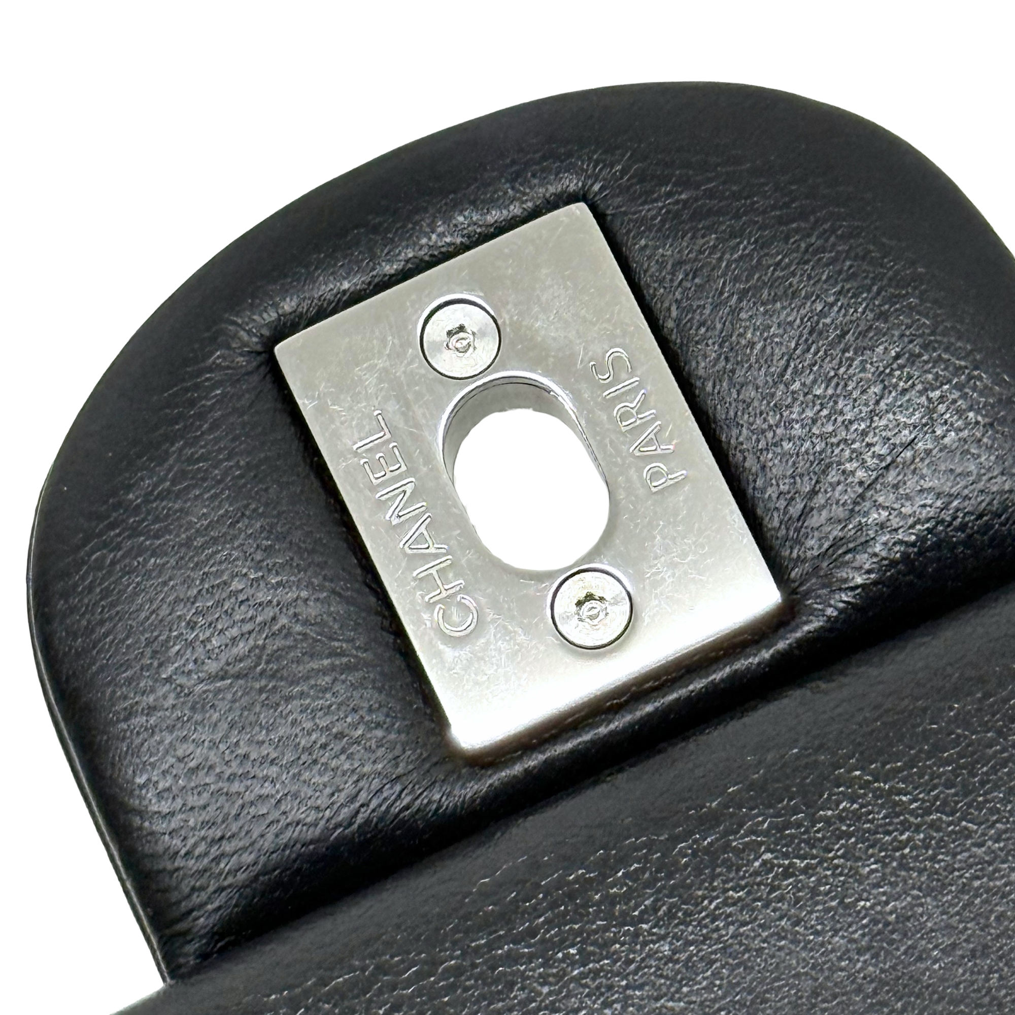 Chanel flap bag silver hardware