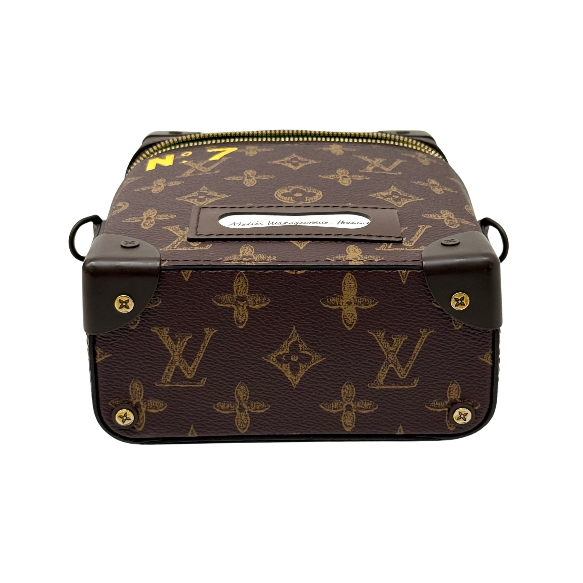 Louis Vuitton Monogram No7 Vertical Box Trunk satchel green and brown (pre-owned)