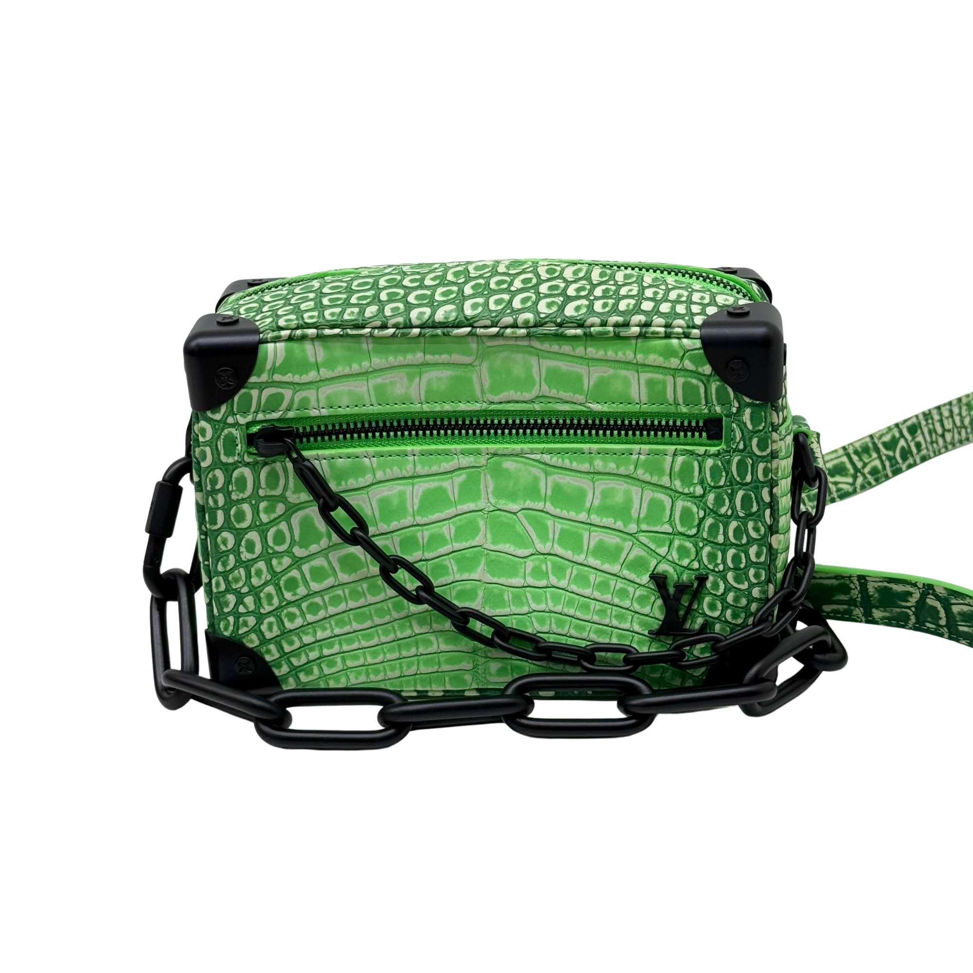 Louis Vuitton Mini Soft Crocodile Leather Trunk bag Neon Green (brand new)