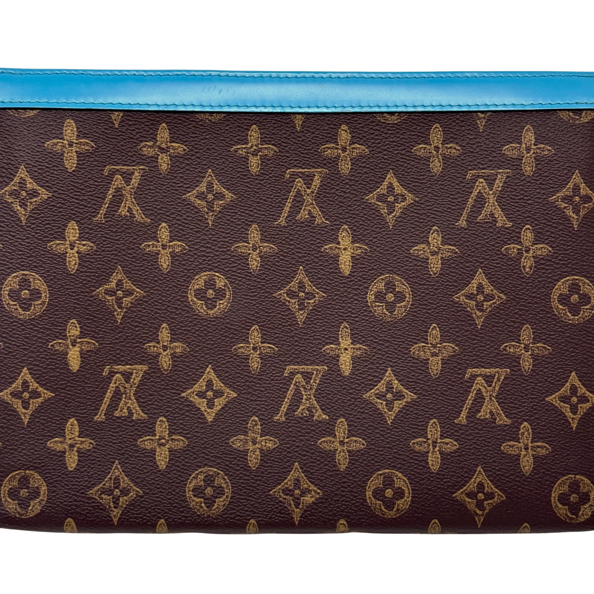 Louis Vuitton Pochette Voyage No.7 Trunk L'Oeil Vintage Monogram Canvas MM clutch bag (pre-owned)