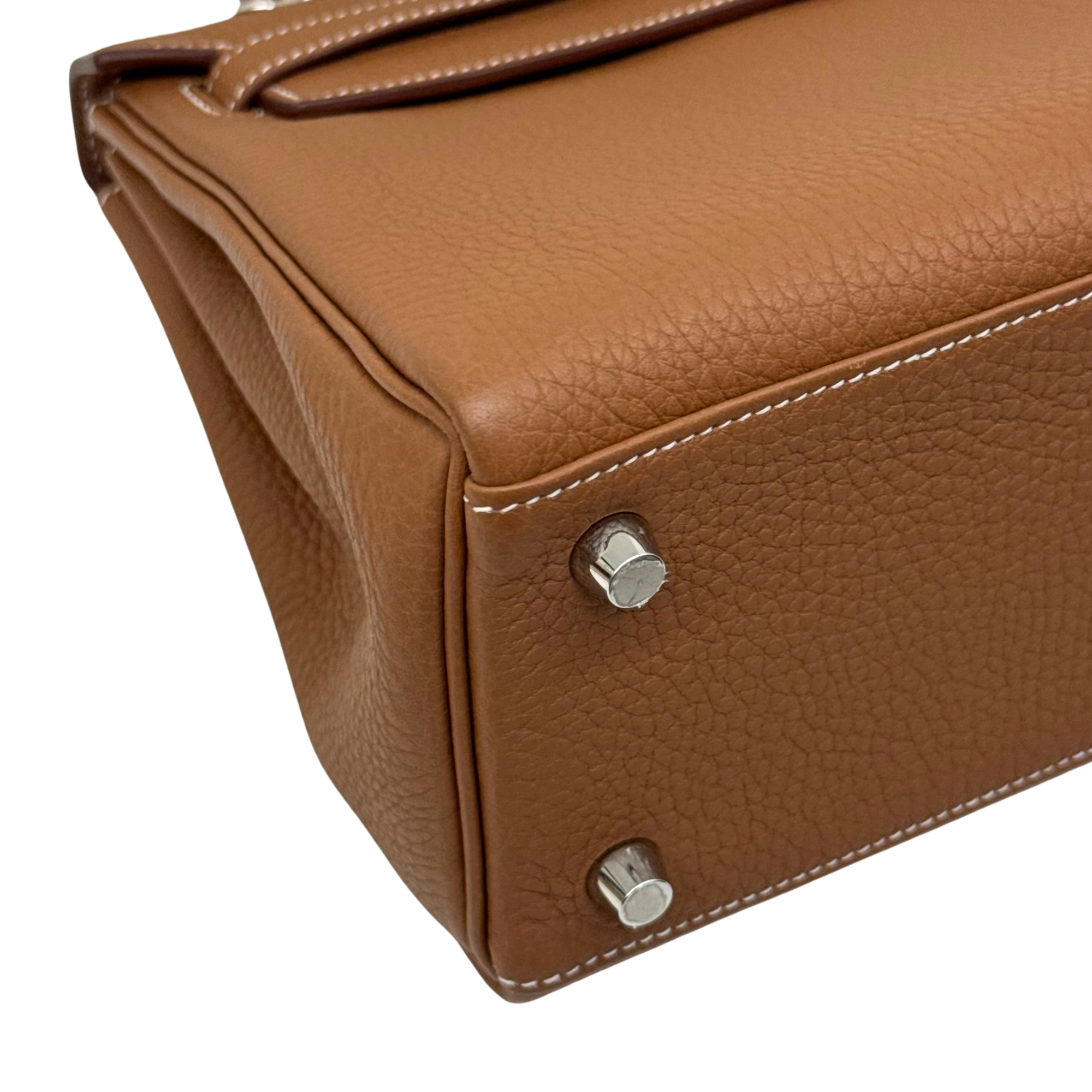 Hermès 2025 Kelly 25 Retourne Togo Gold PHW (pre-owned)