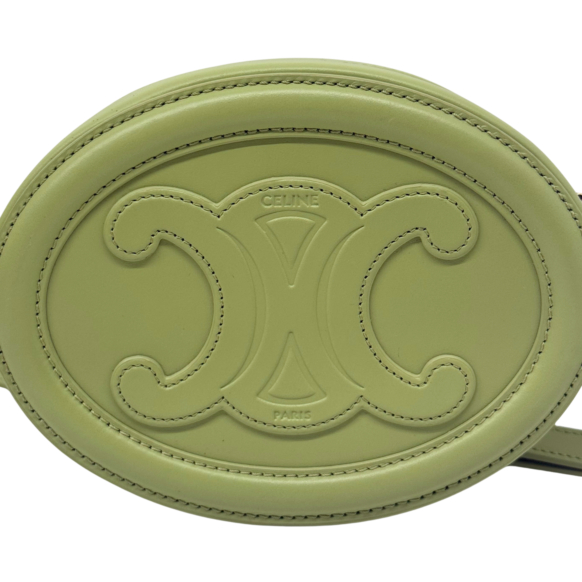 Celine Crossbody Oval Purse Cuir Triomphe in Smooth Calfskin (pre-owned)