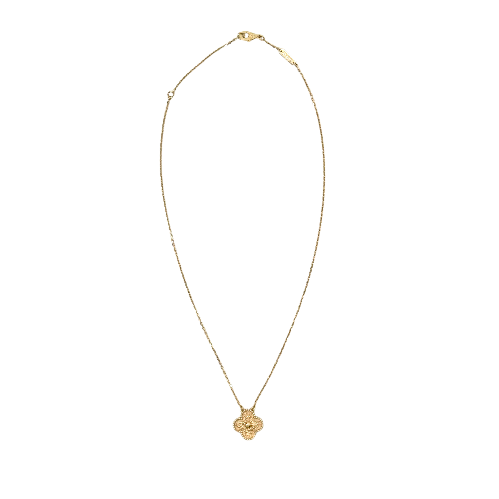 Van Cleef Vintage Alhambra Pendant Necklace 18K Yellow Gold (pre-owned)