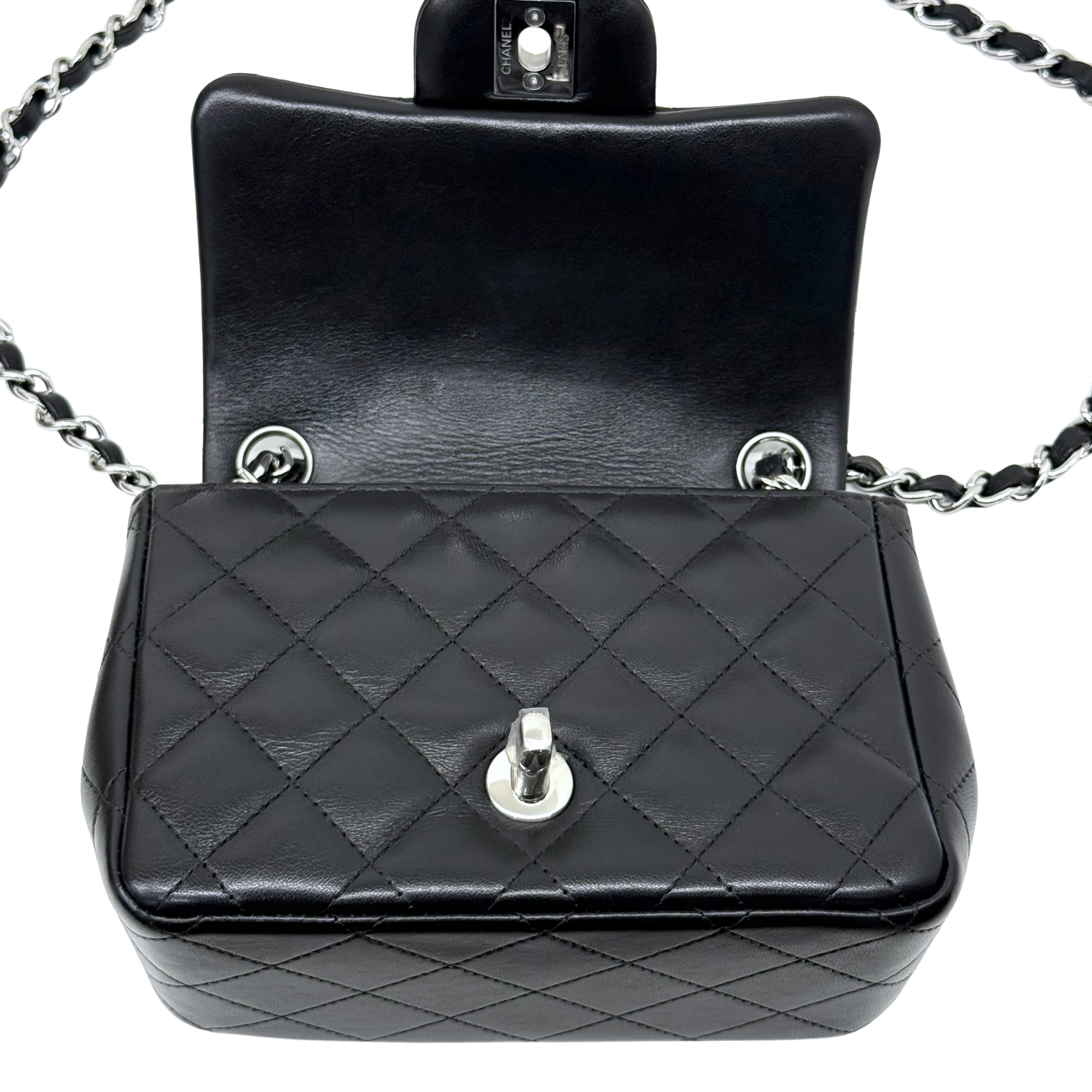 Chanel flap bag silver hardware