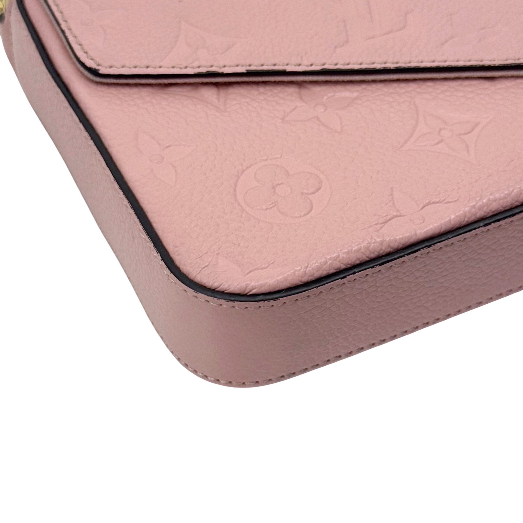 Louis Vuitton Pink Felicie Pochette Monogram Empreinte Leather crossbody bag (pre-owned)