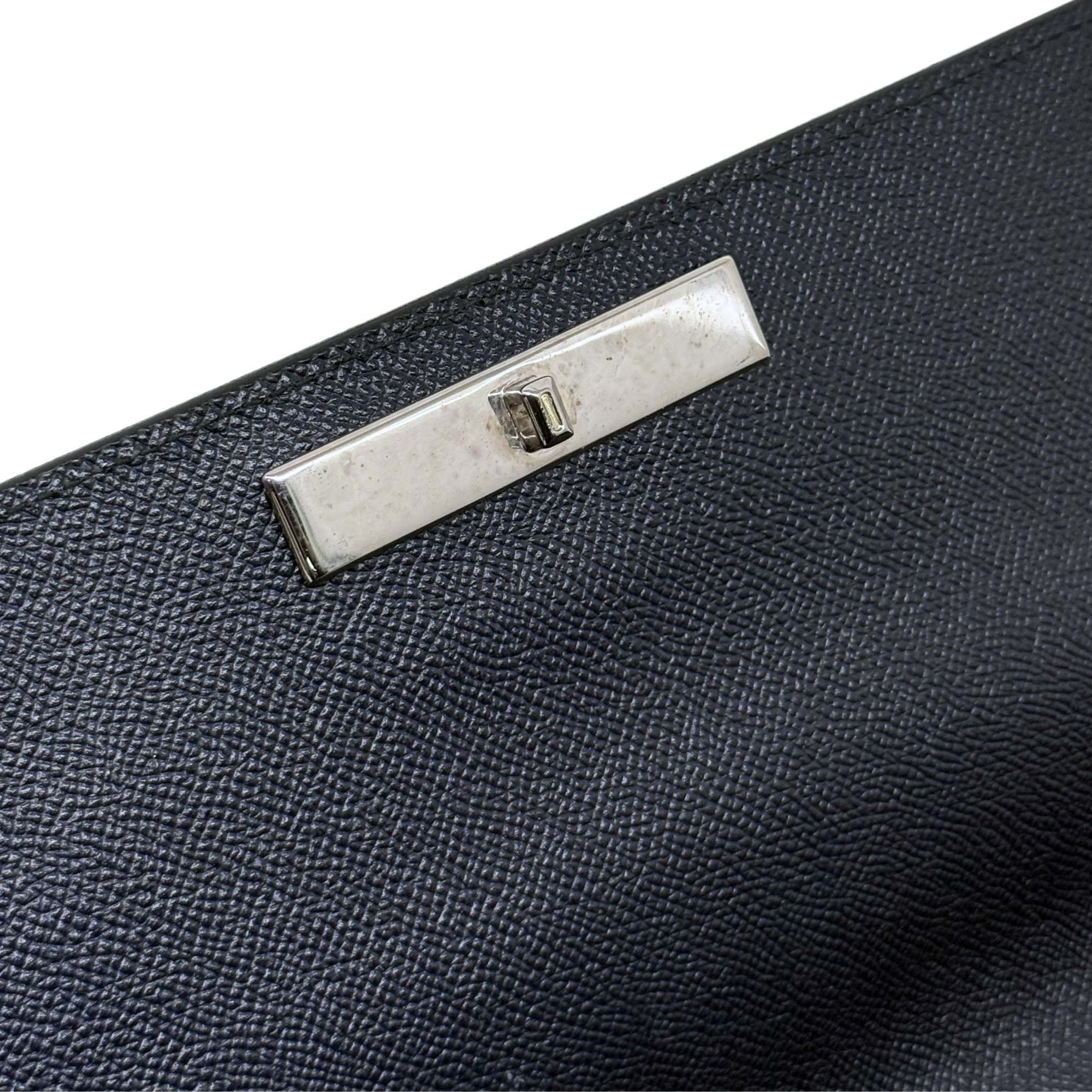 Bally Navado Leather Briefcase Navy Blue (pre-owned)