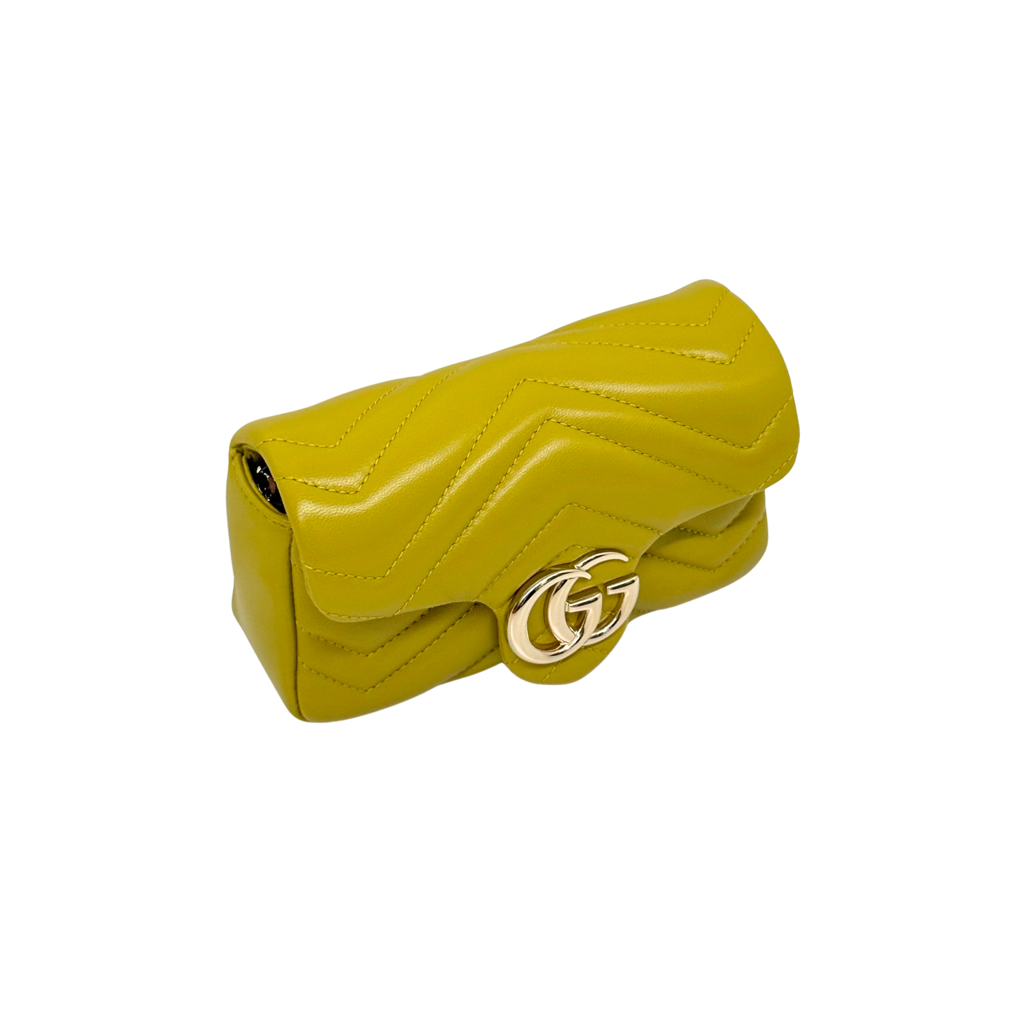 Gucci GG Marmont matelassé leather yellow mini bag (brand new)