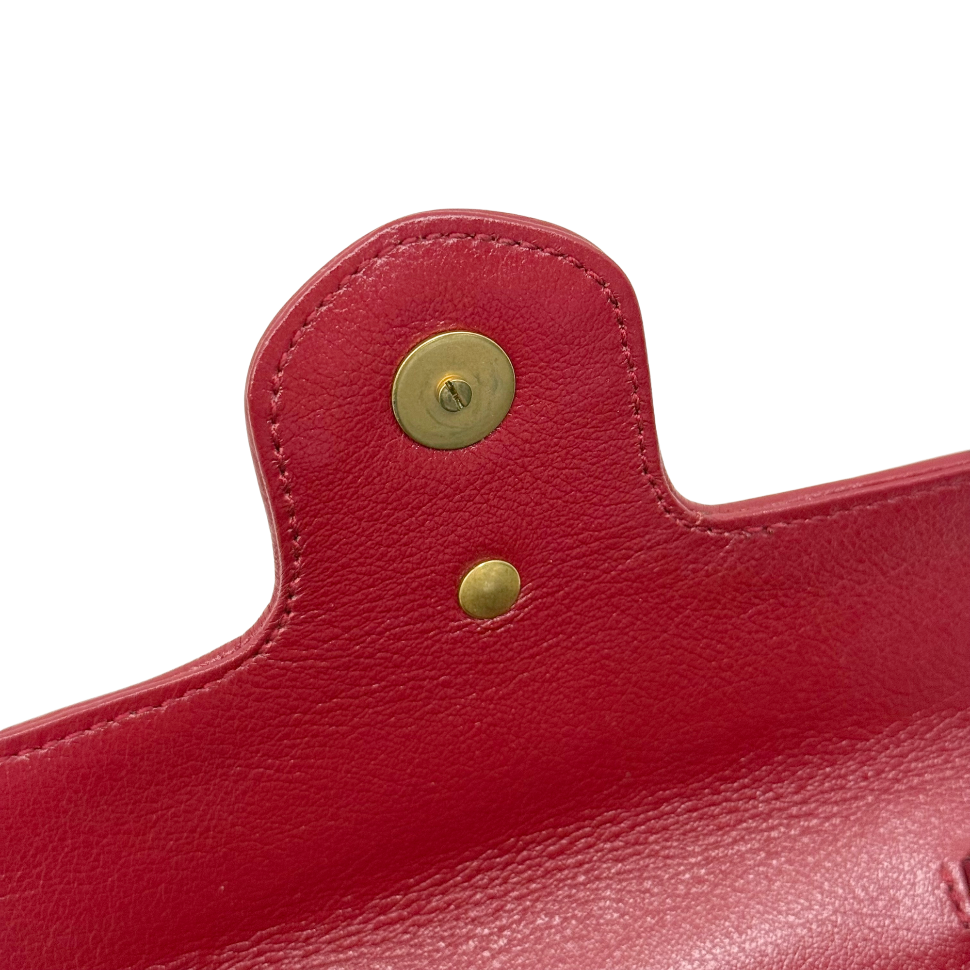 Gucci black and red Super Mini GG Marmont Matelasse Leather Torchon Flap crossbody bag (brand new)