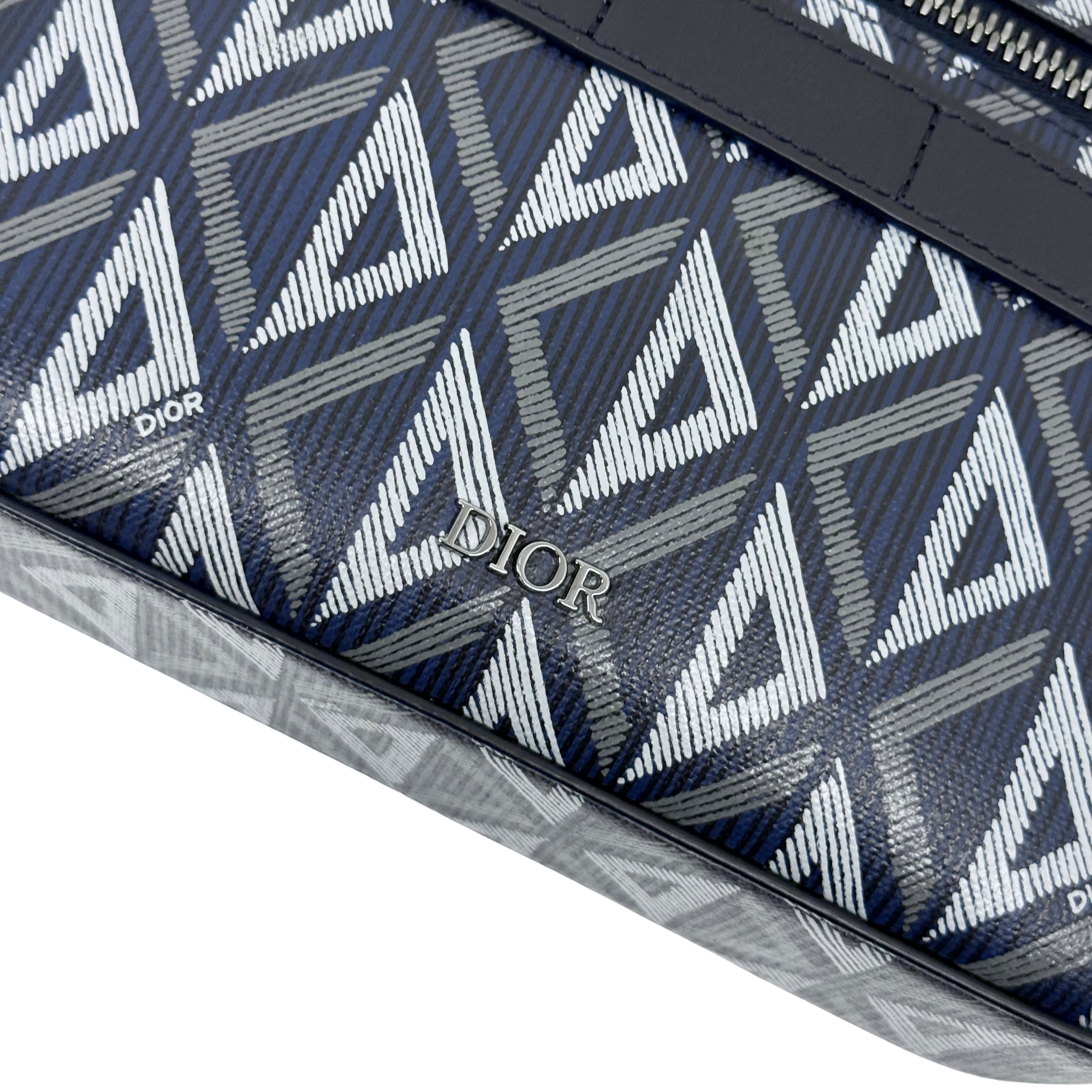 Dior Coated Canvas CD Diamond Safari Messenger Blue (brand new)