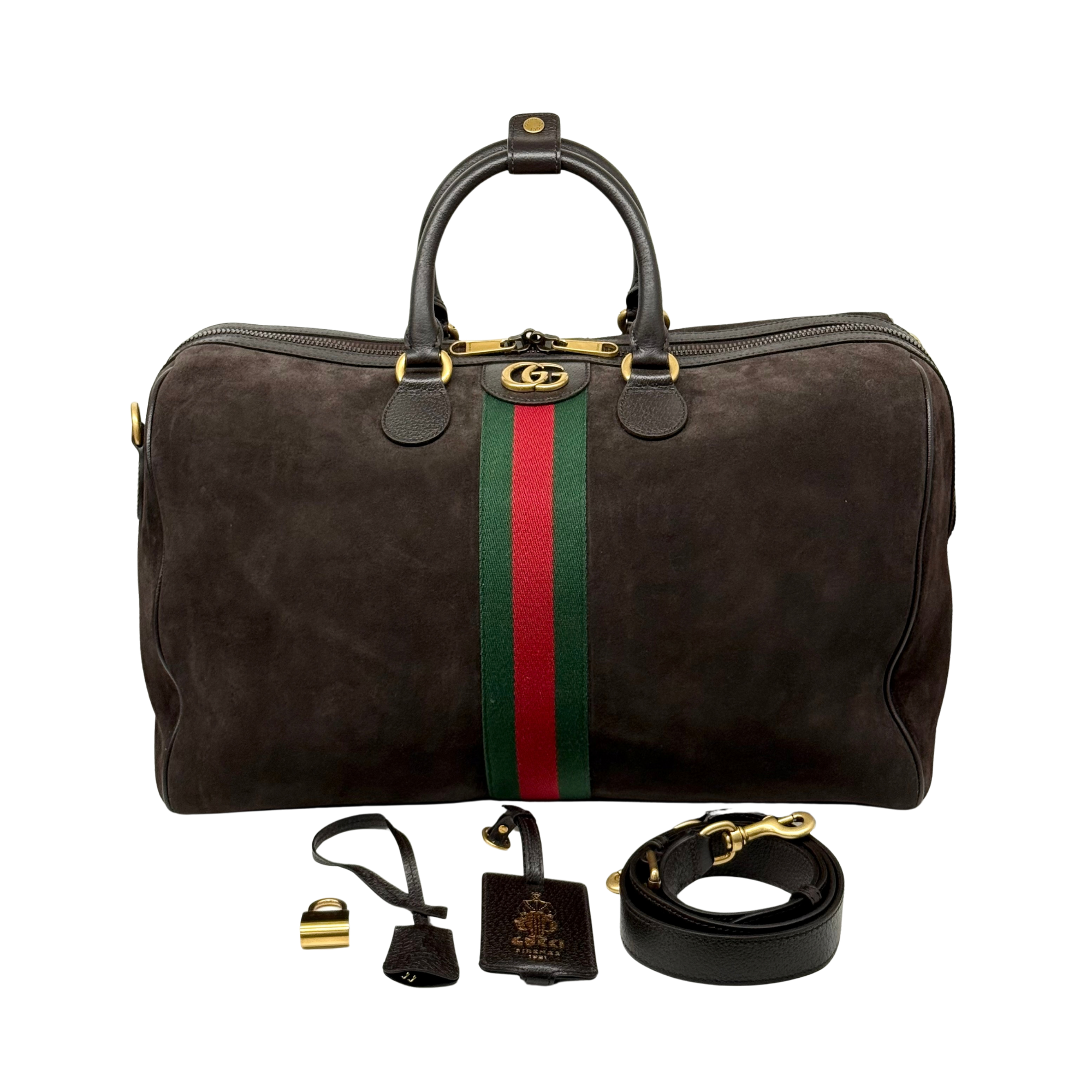 Gucci Suede Leather Travel Bag (brand new)
