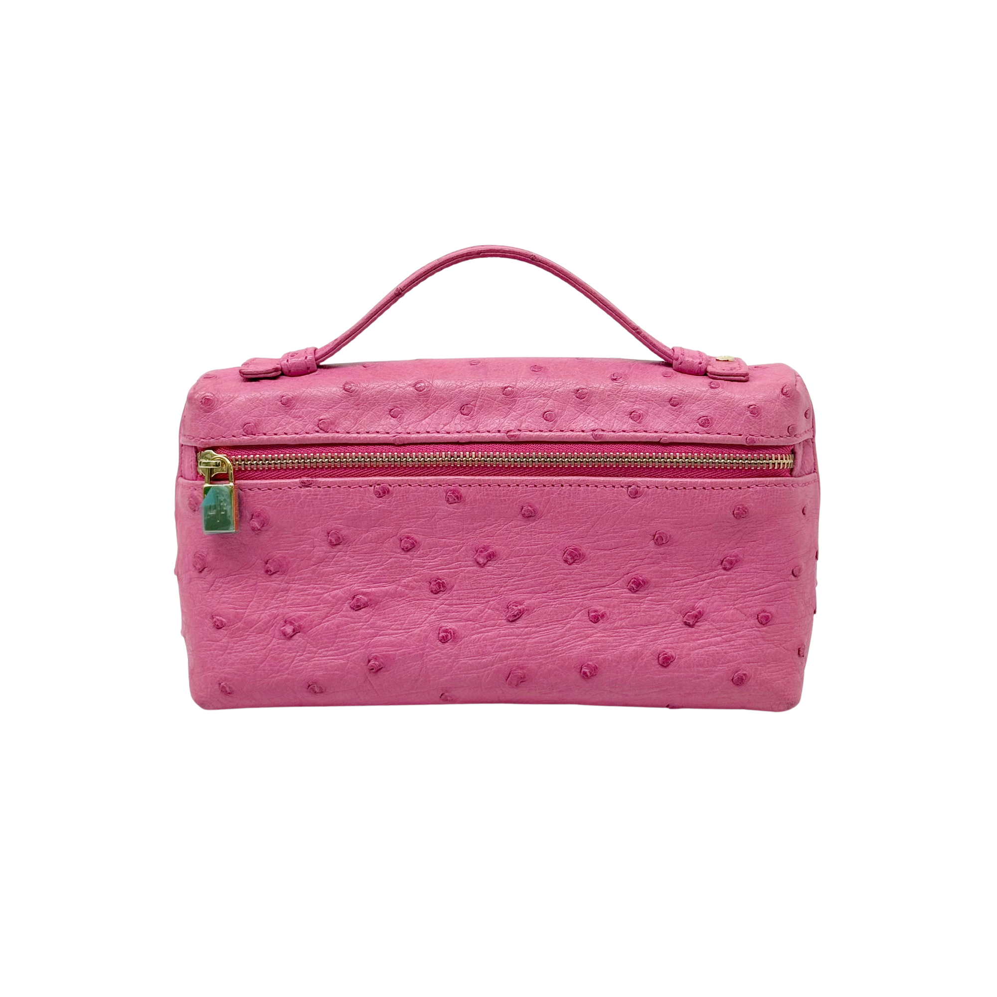 Loro Piana Pink Ostrich L19 Pouch (pre-owned)