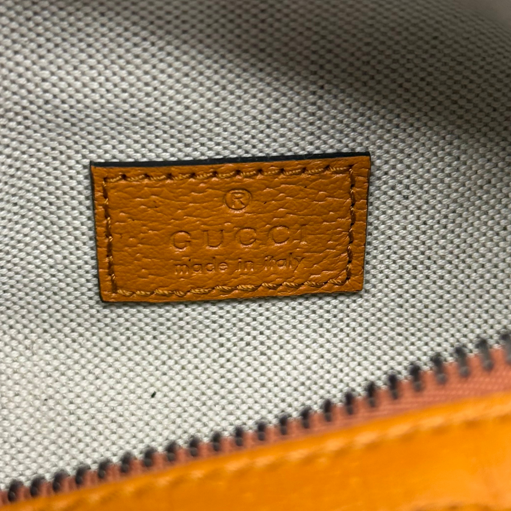 Gucci Ophidia mini cylinder bag in orange suede (brand new)