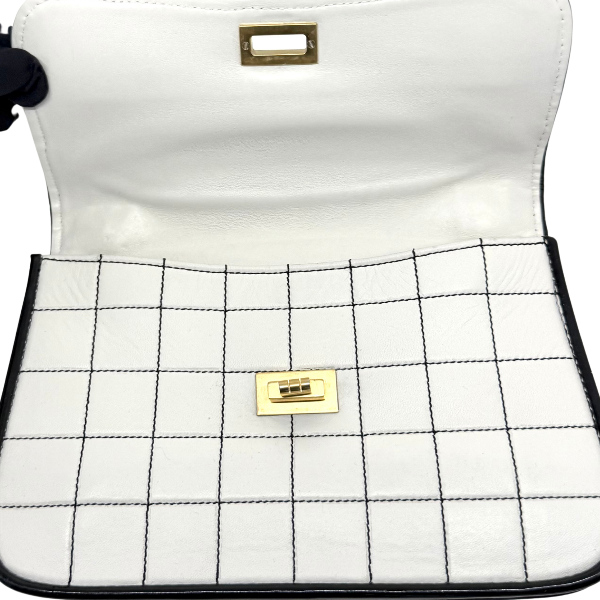 Chanel White Black Bag