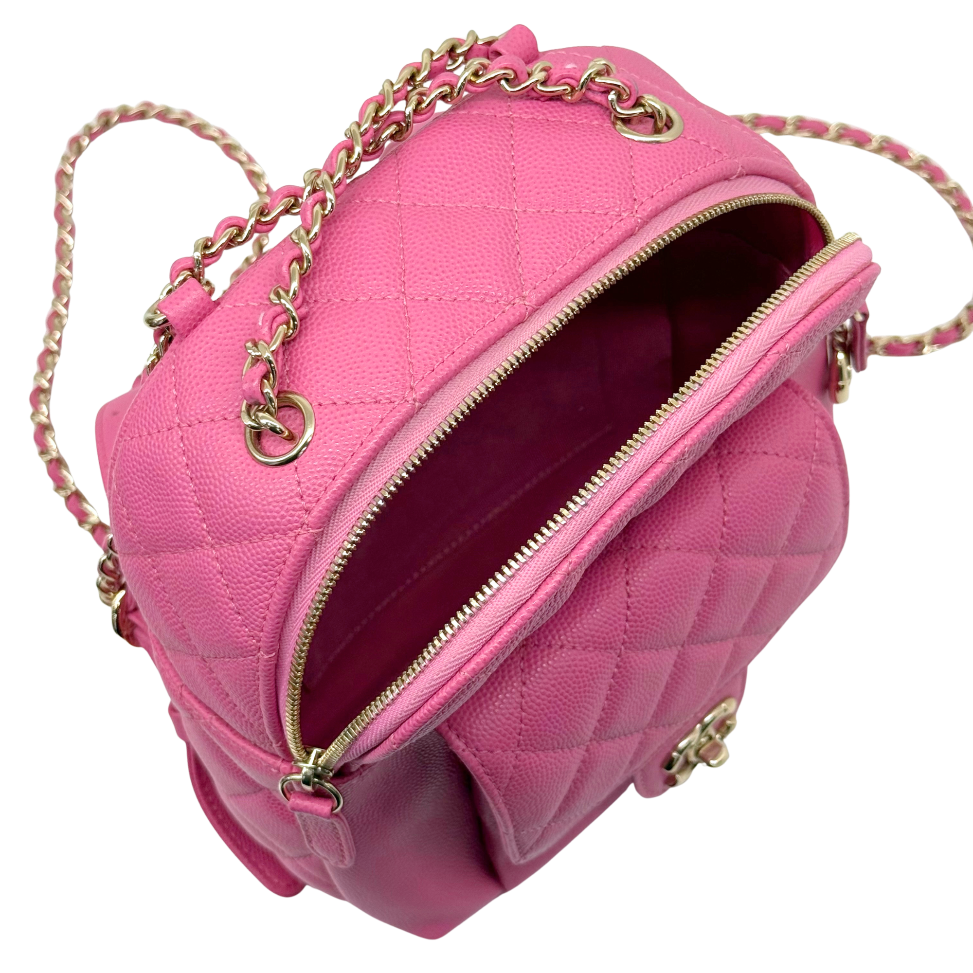 Chanel pink backpack bag