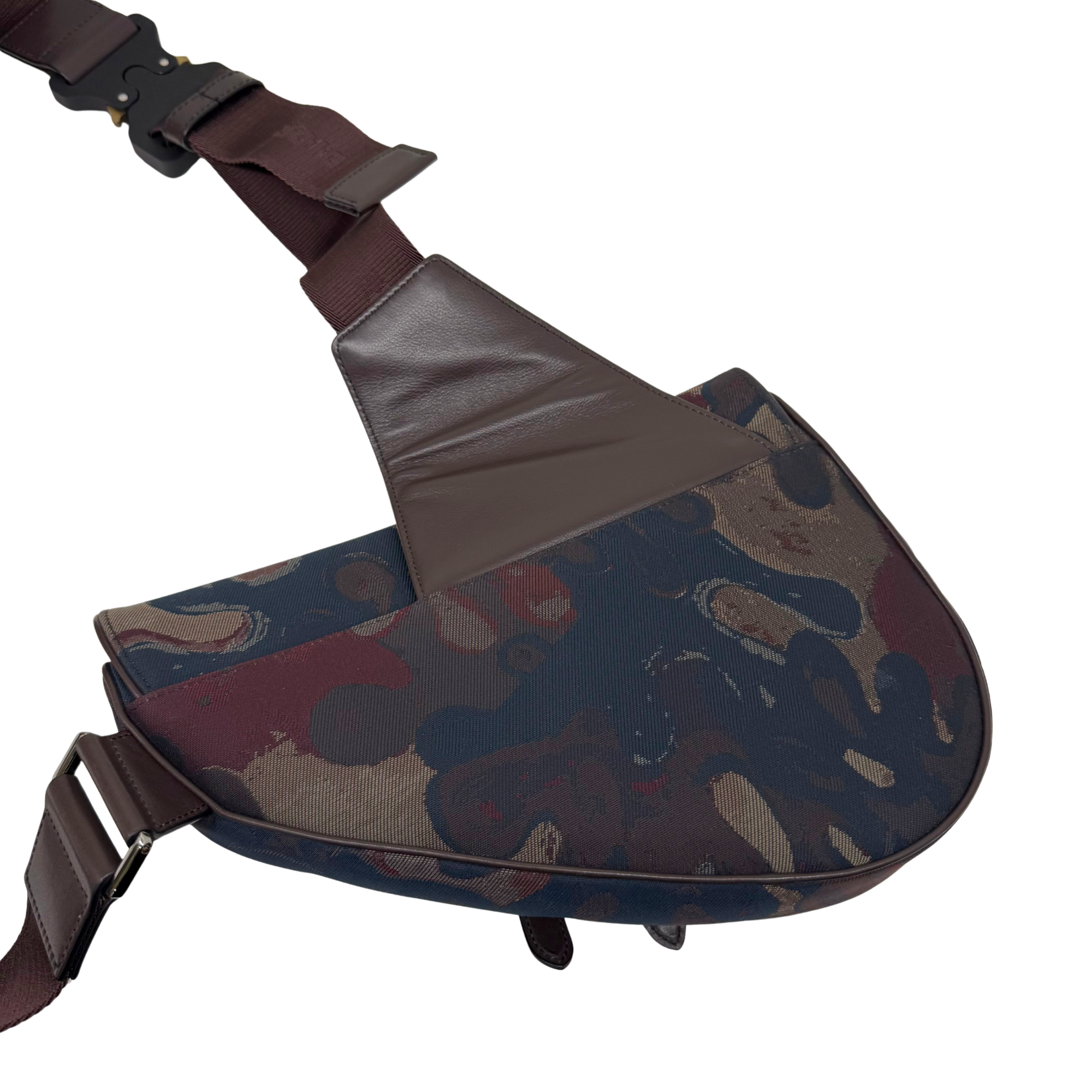 Christian Dior x Peter Doig Camouflage Saddle Messenger Bag (pre-owned)