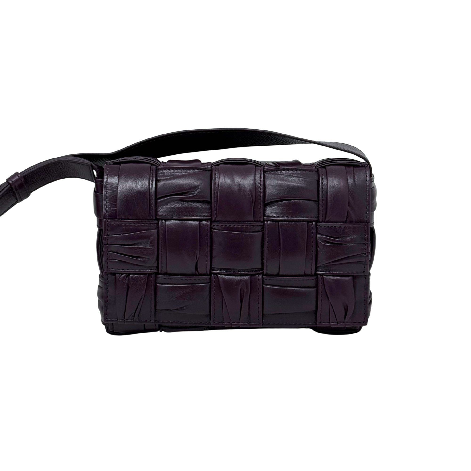 Bottega Veneta Small Cassette Cross-body Bag in Foulard Intreccio Leather (brand new)