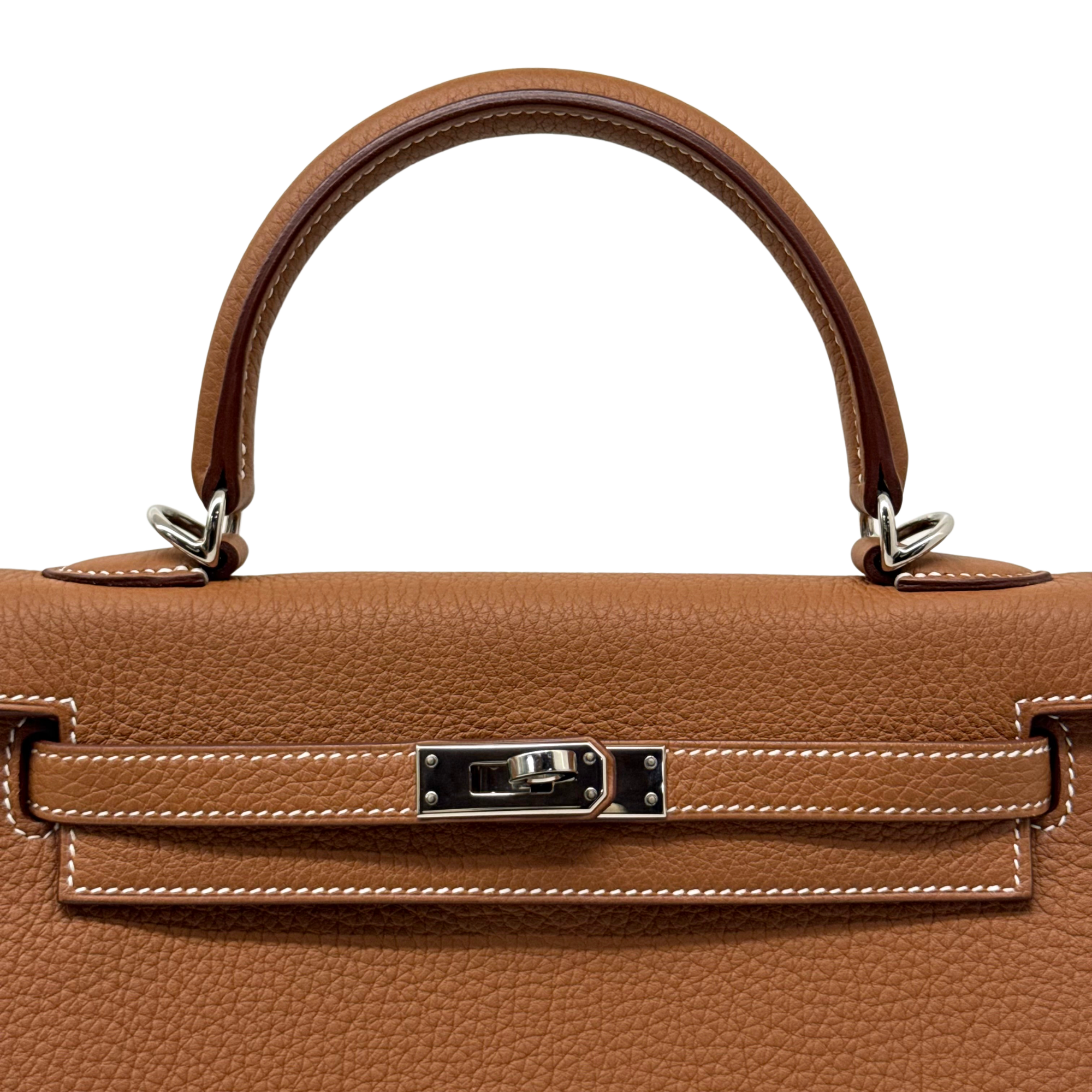Hermès 2025 Kelly 25 Retourne Togo Gold PHW (pre-owned)