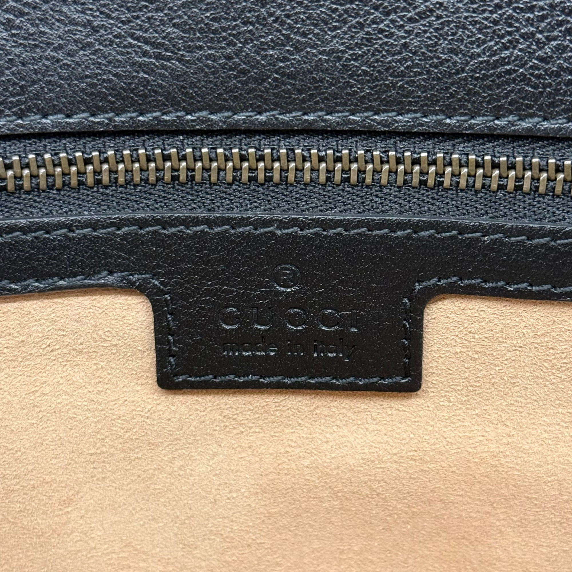 Gucci black bamboo-handle leather tote bag(pre-owned)
