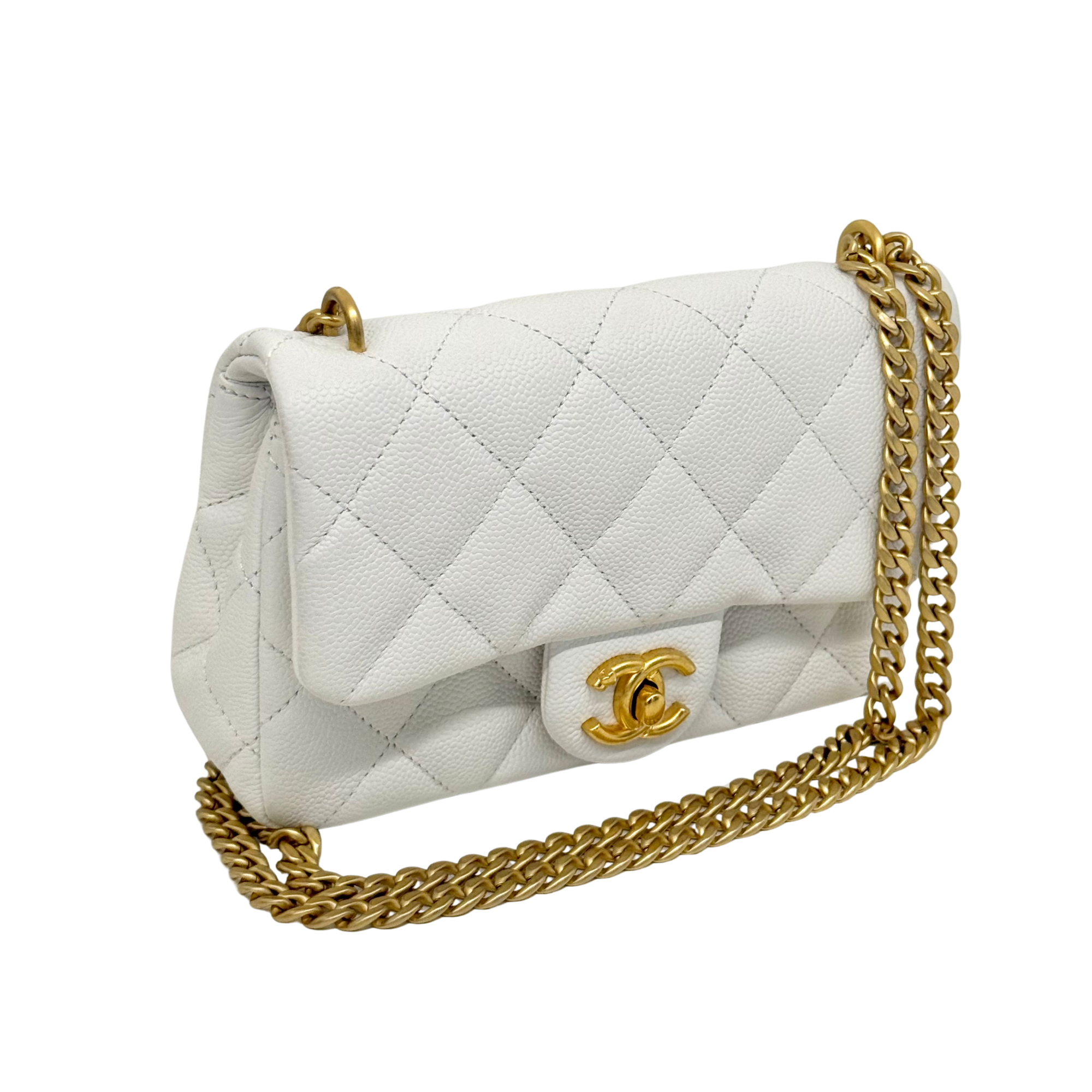 Chanel White Flap small Bag