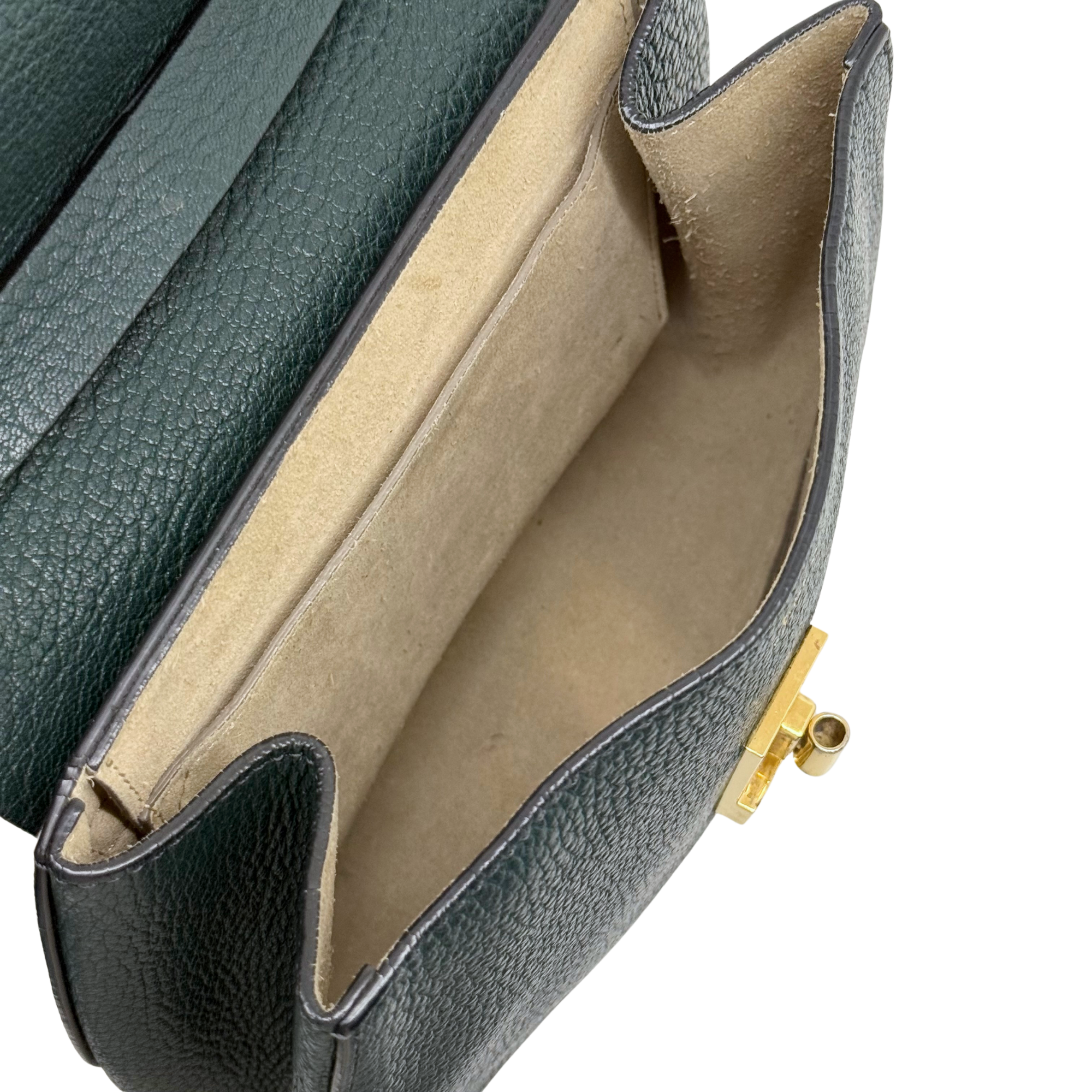 Chloe Green Leather Medium Drew Shoulder Bag (pre-owned)
