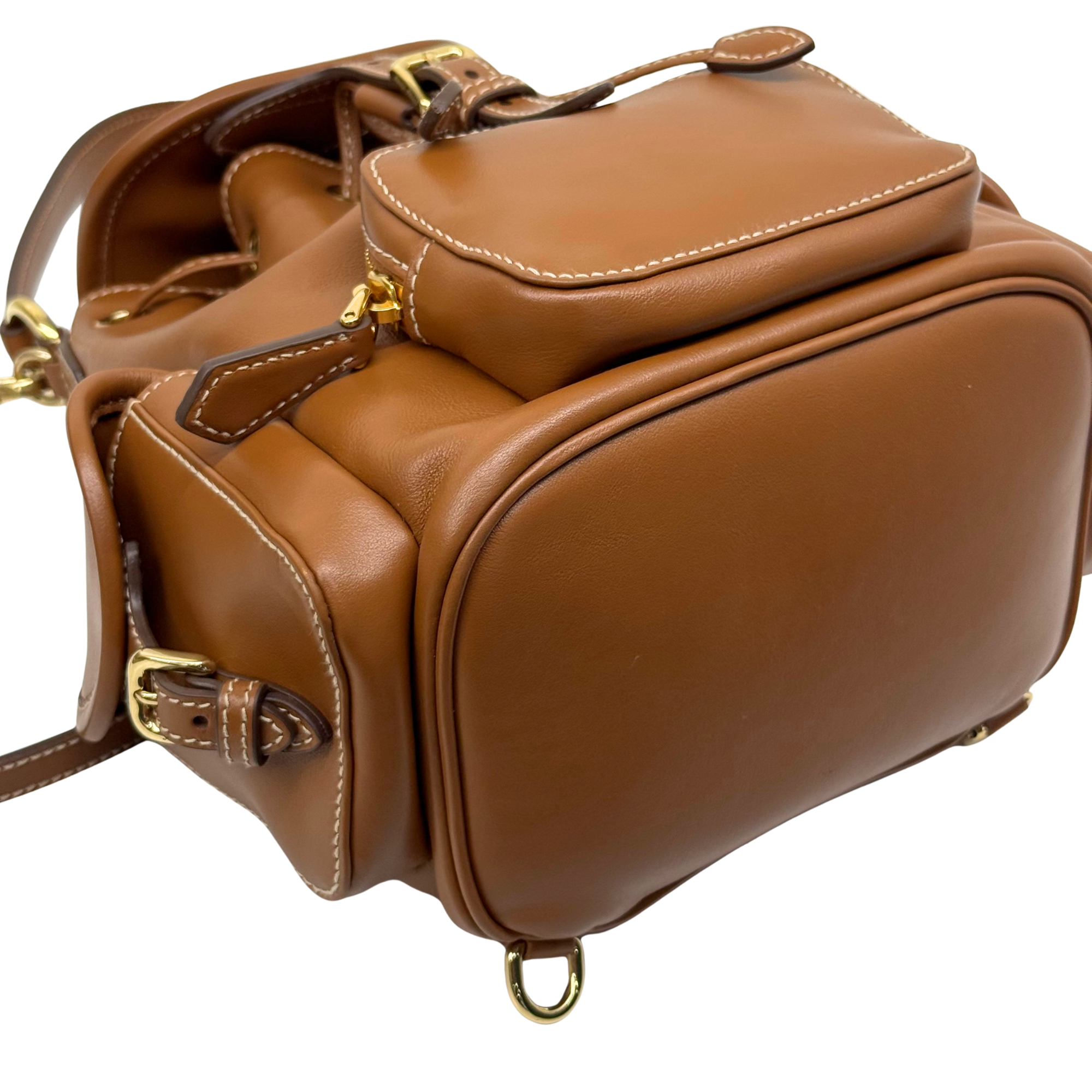 Miu Miu Leather Brown backpack (pre-owned)